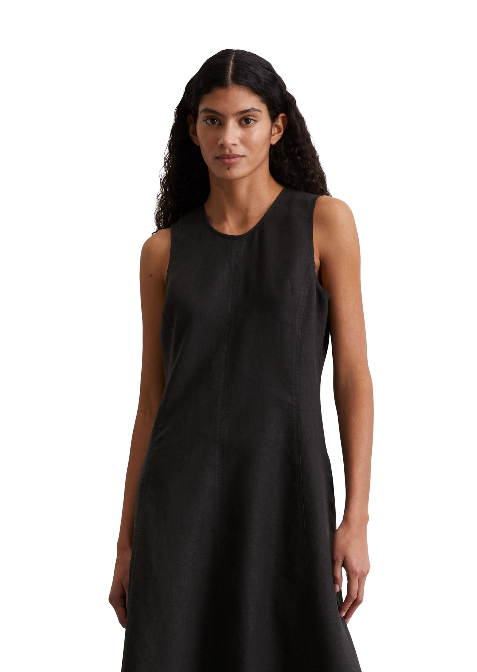 Robe sans manches en lin shaped coupé en A-ligne, MARC O'POLO