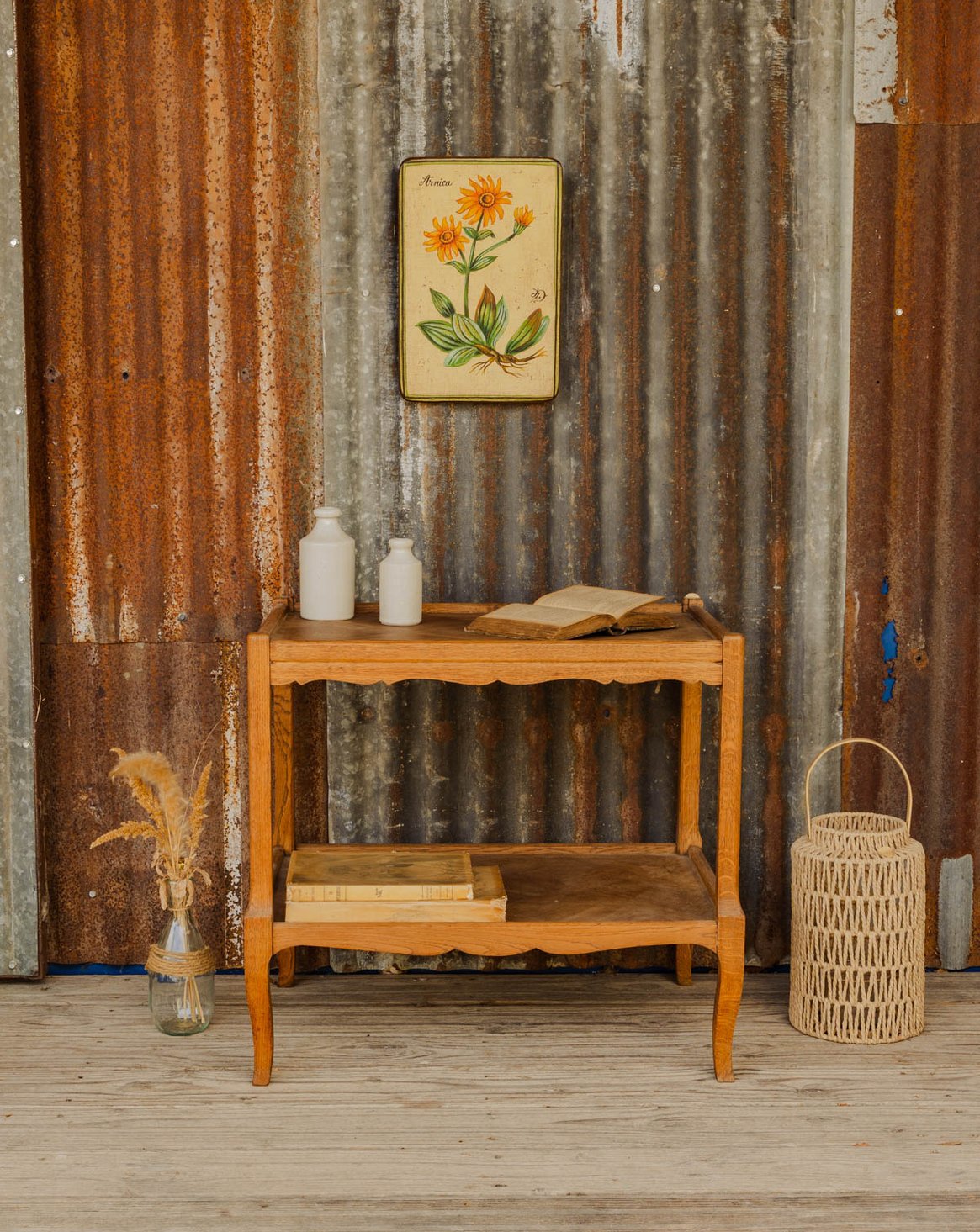 Table d'appoint en bois Francine N°1681 - Bon état, DEBONGOUT