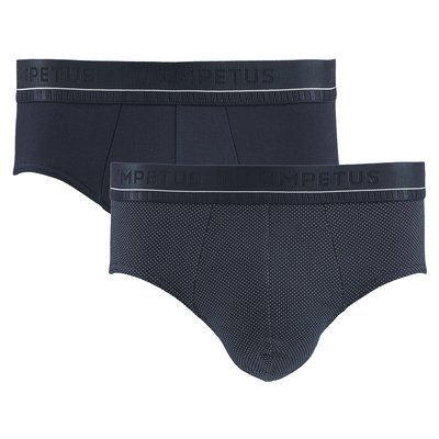 Pack of 2 Briefs in Plain Cotton IMPETUS