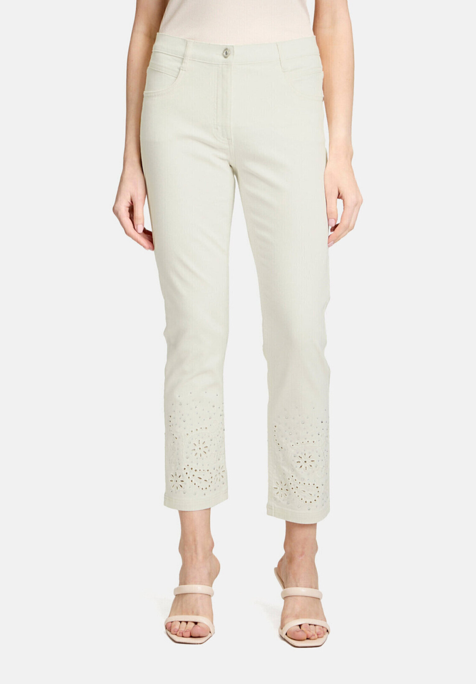 Pantalon casual à broderies, BETTY BARCLAY