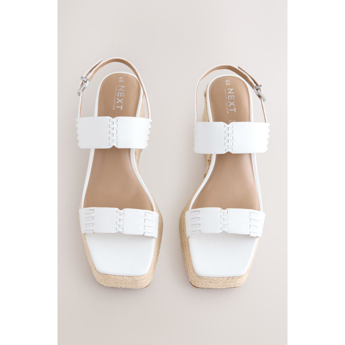 Chaussures compensées cuir, NEXT