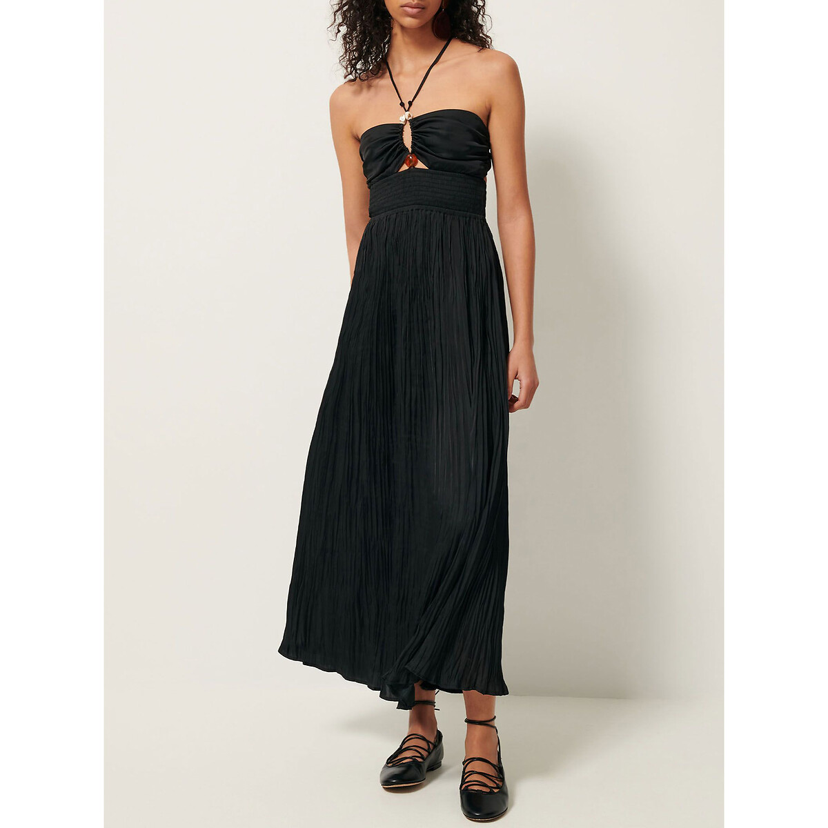 Robe longue à détails perles, DEVA