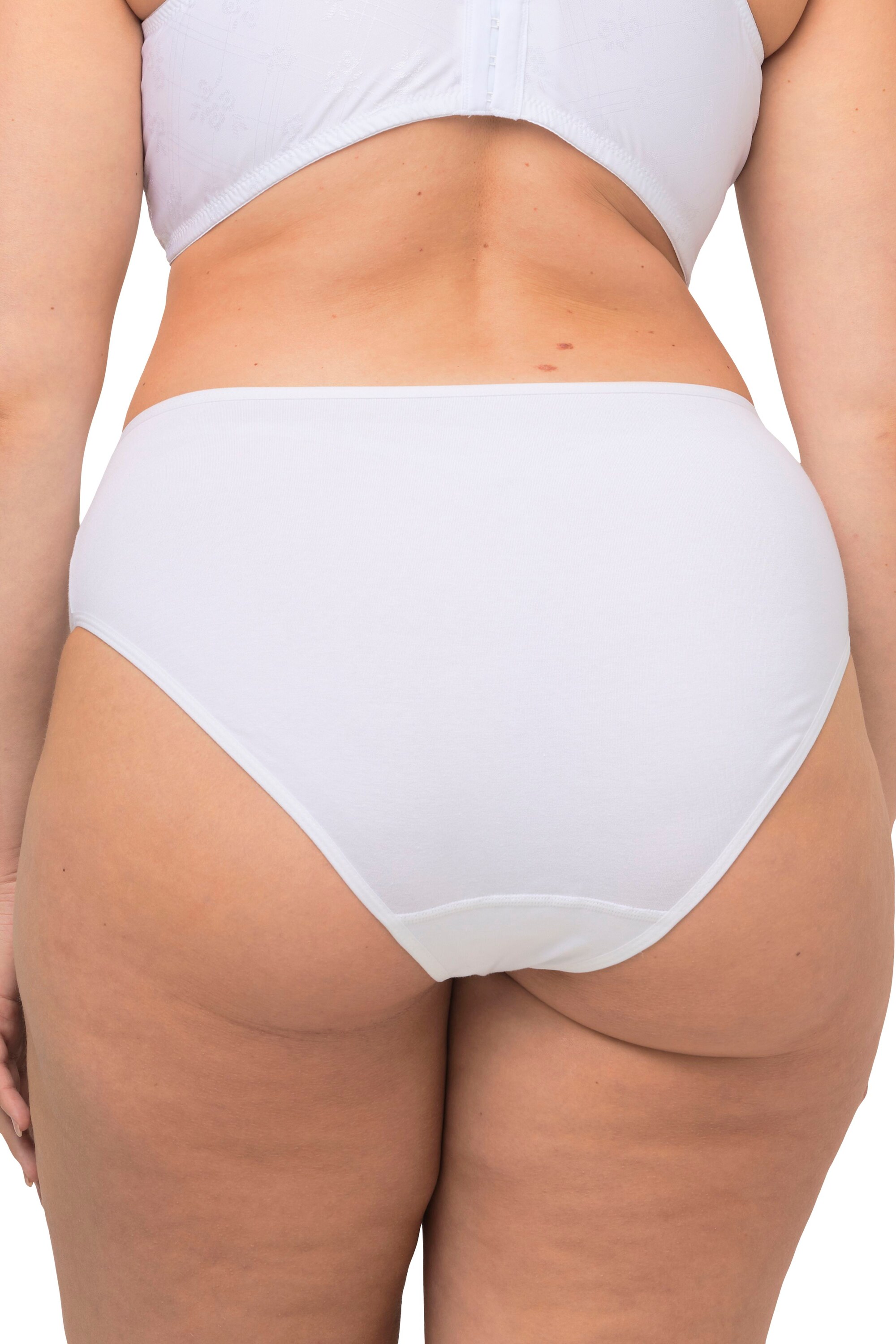 Lot De 5 Slips Ulla Popken Femme - Confort Taille Haute Noir Et Blanc