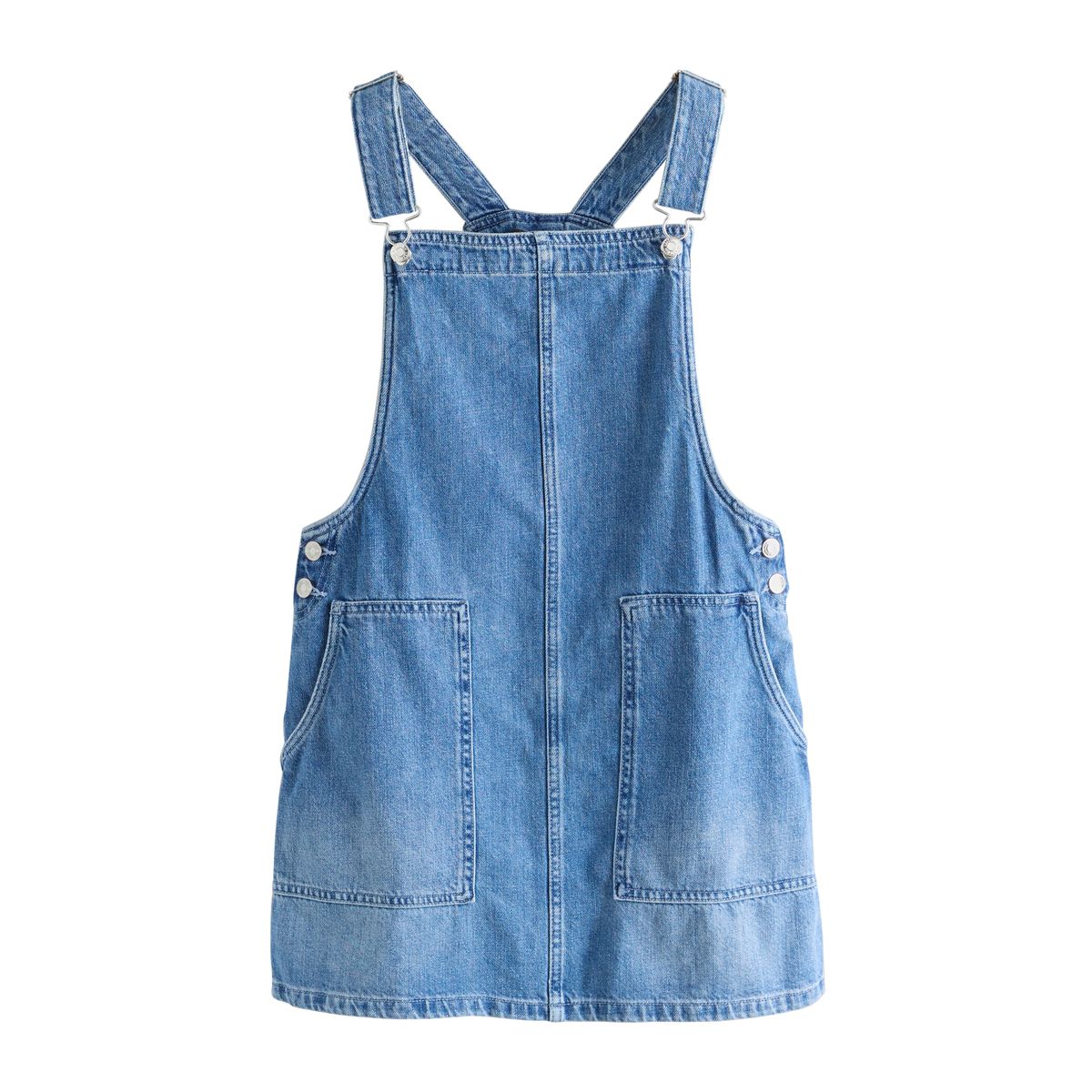 Robe salopette courte en denim, NEXT