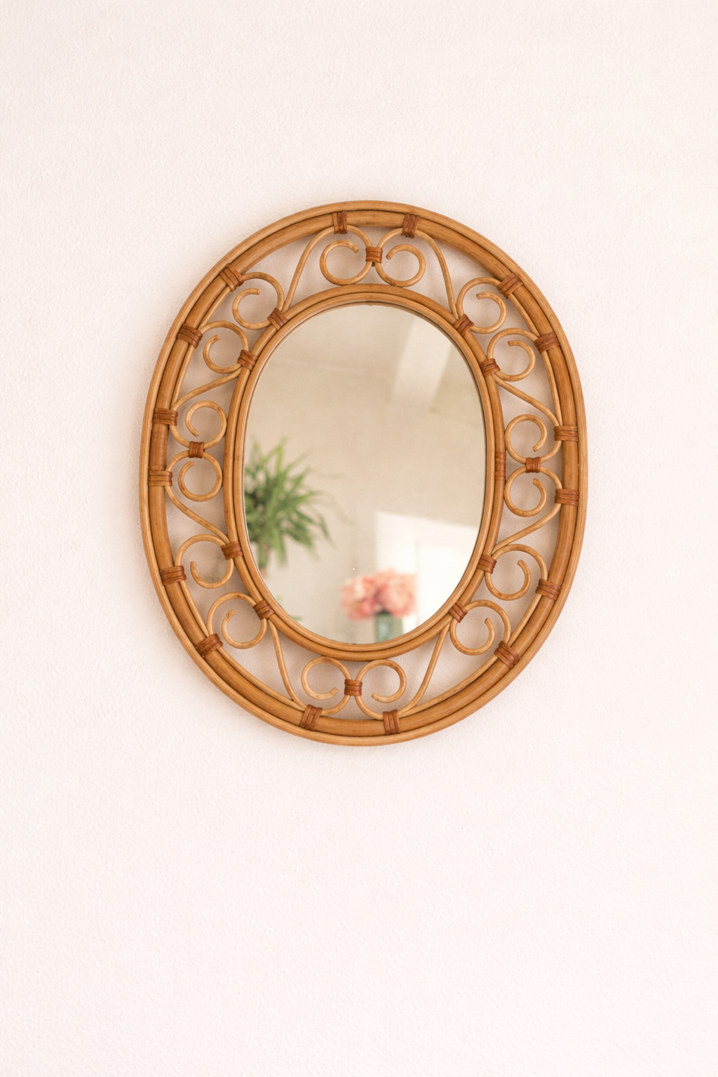 Miroir ovale en rotin Helena, CYRILLUS