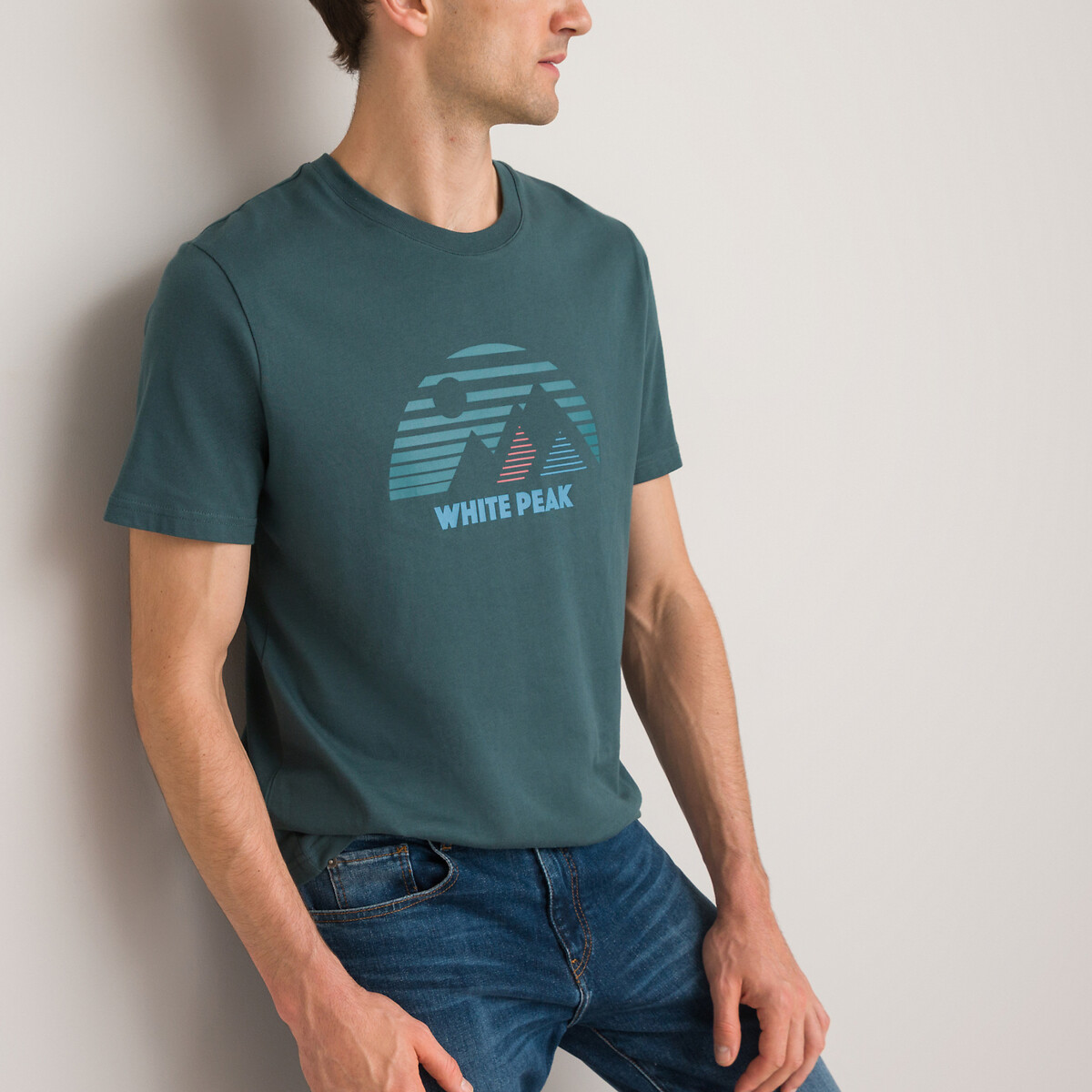 T-shirt en coton biologique avec logo incurvé TOGN CURVED La Redoute Homme Vêtements Tops & T-shirts T-shirts Manches longues 