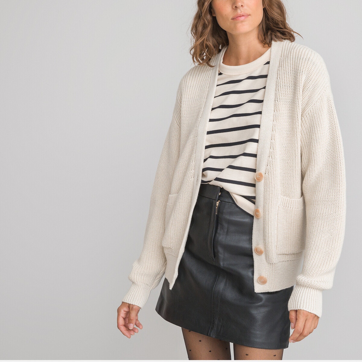 Gilet coton femme sale beige