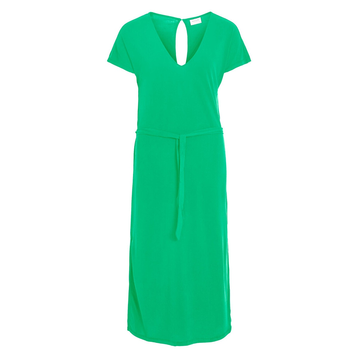 Robe midi store manche courte