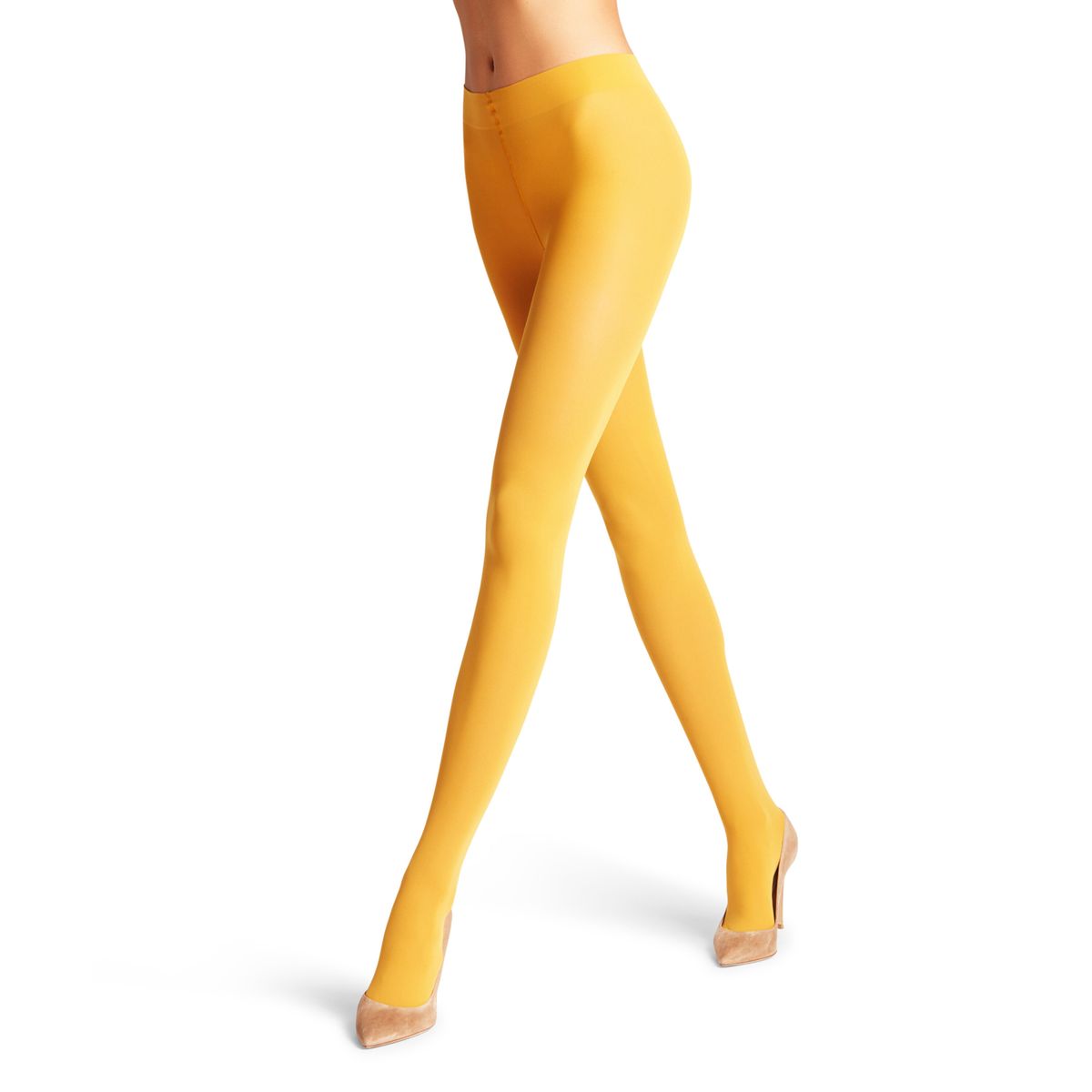 Collant opaque sales jaune