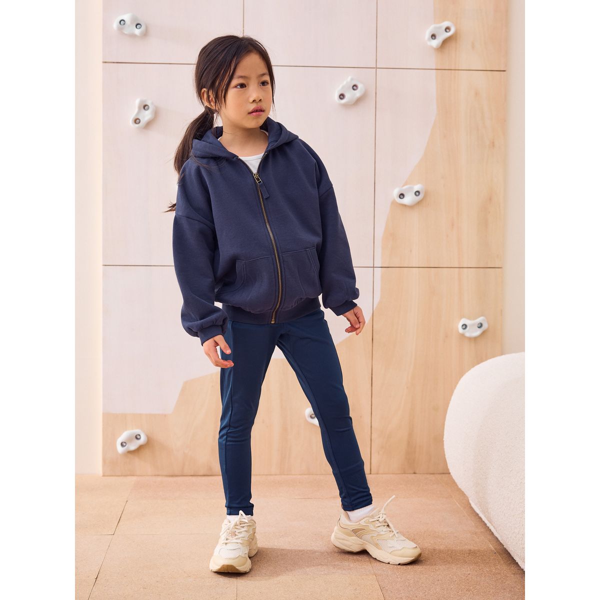 Sweat à Capuche Zippé NEXT Pour Fille - Coton Majoritaire, Sport Et Décontracté