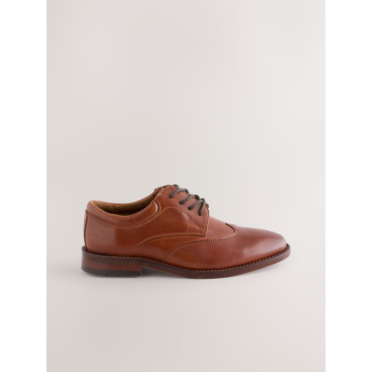 Chaussures en cuir à lacets et bout golf, NEXT