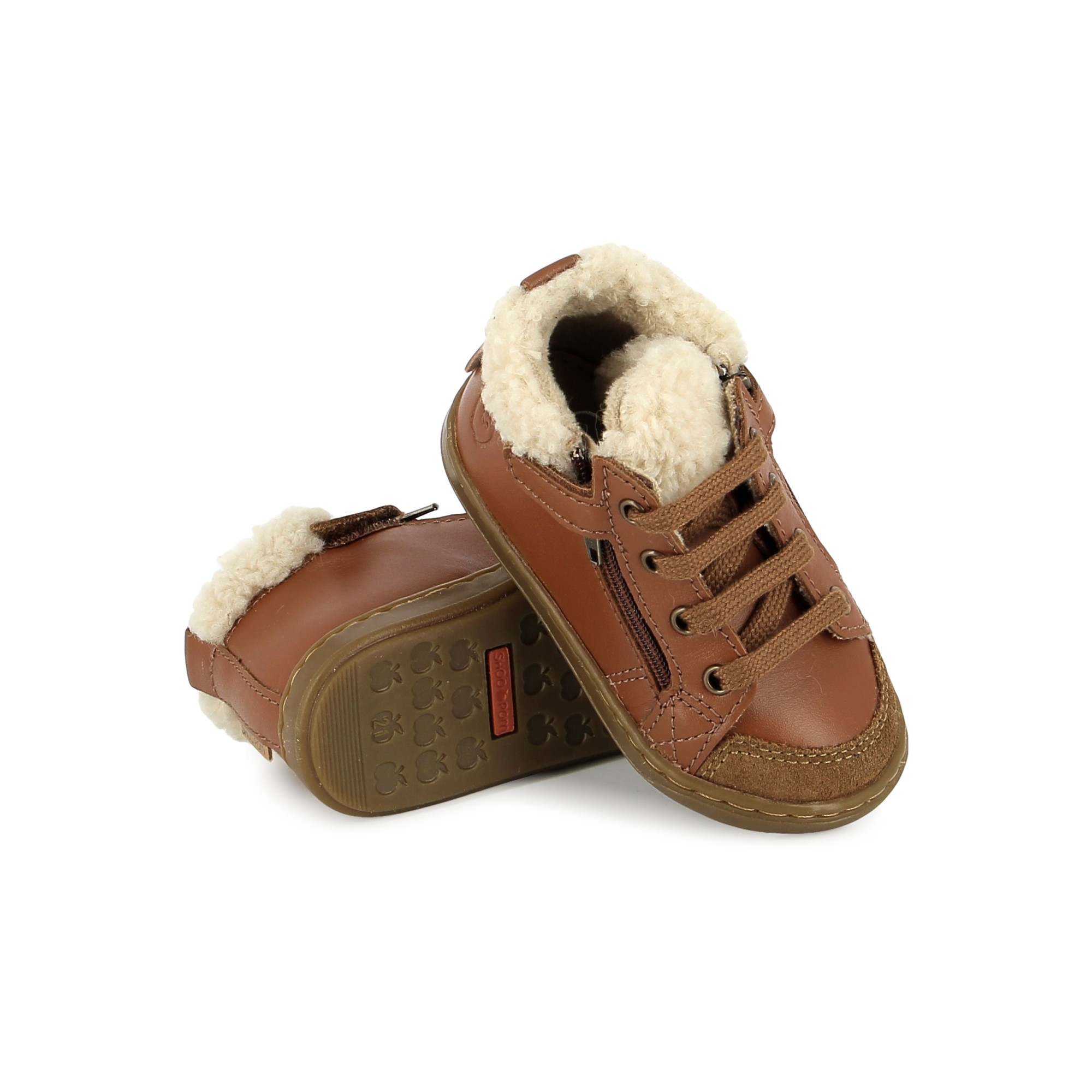 Basket à Lacets et Zip BOUBA ZIP WOOL, SHOO POM