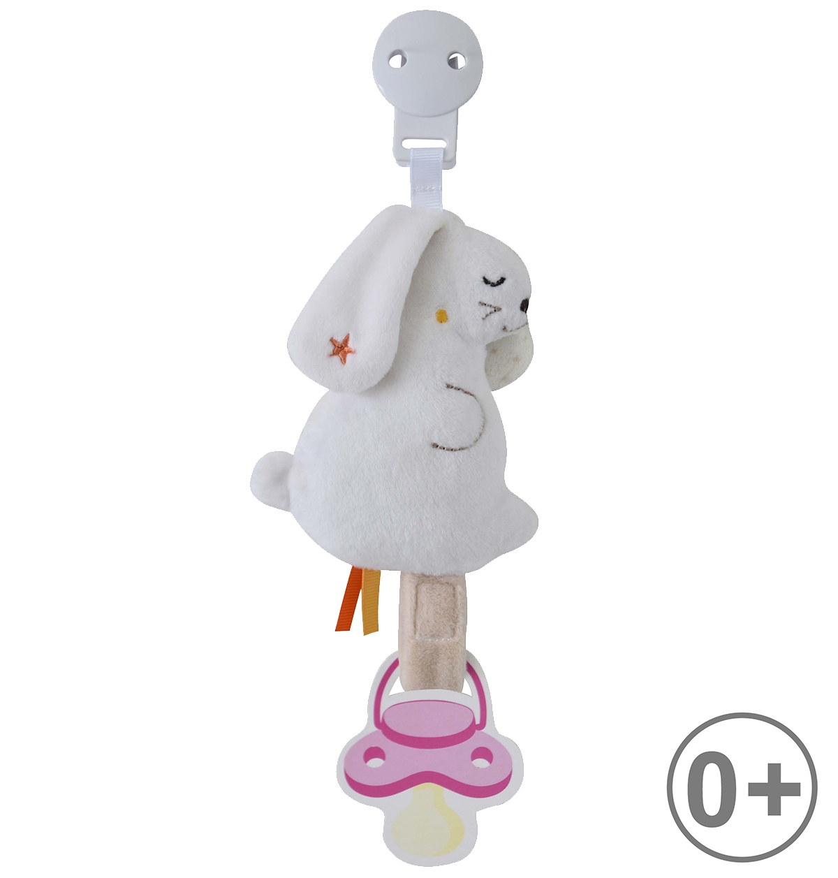 Attache sucette lapin, SUCRE D'ORGE