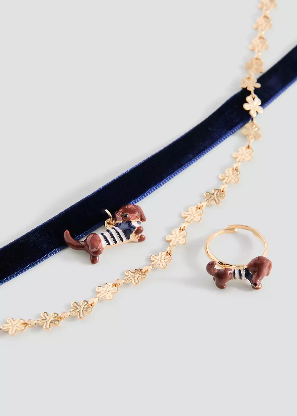 Pack de colliers et bague chien, MANGO KIDS