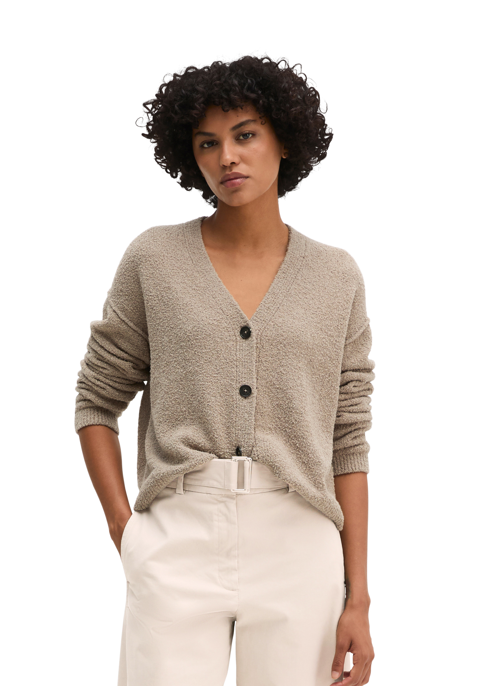 Cardigan relaxed en fil bouclé, MARC O'POLO