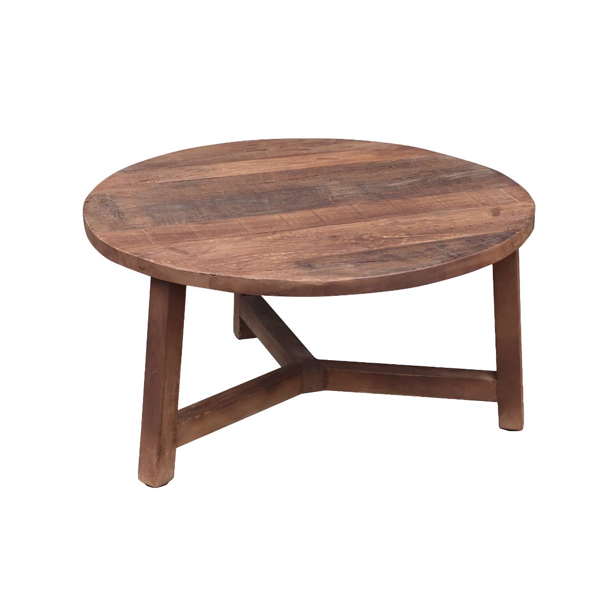 Table basse ronde en bois recyclé NOLAH, MADE IN MEUBLES