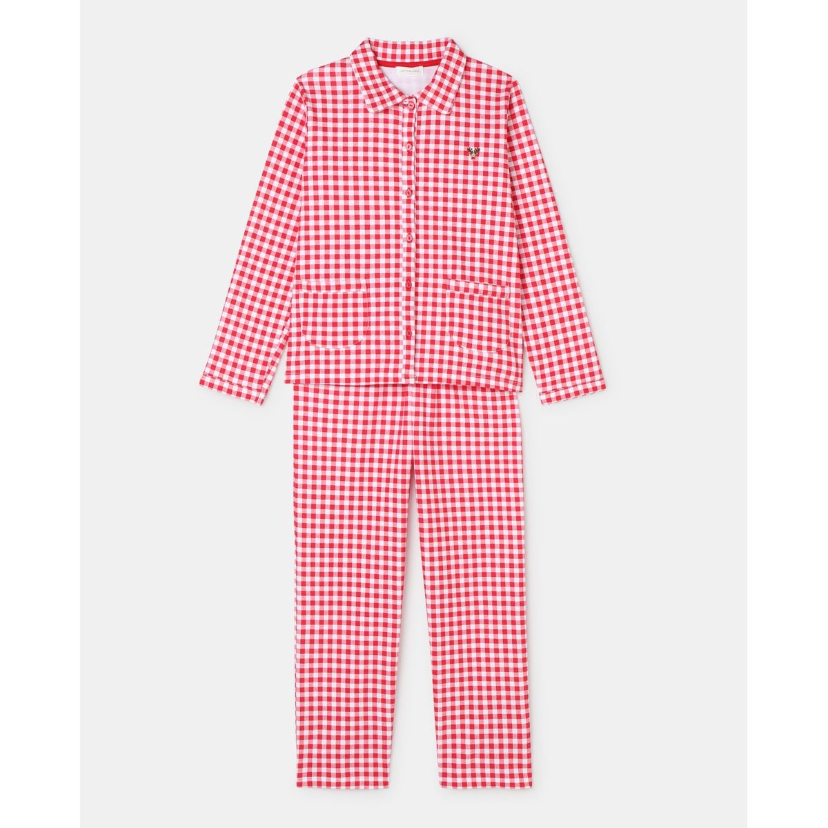 Pantalon vichy on sale rouge