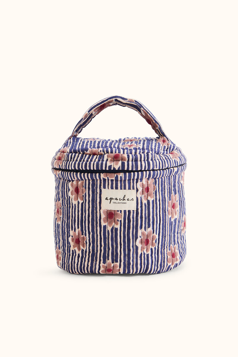 Toilettas met bloemen en strepen, TARA, APACHES COLLECTIONS