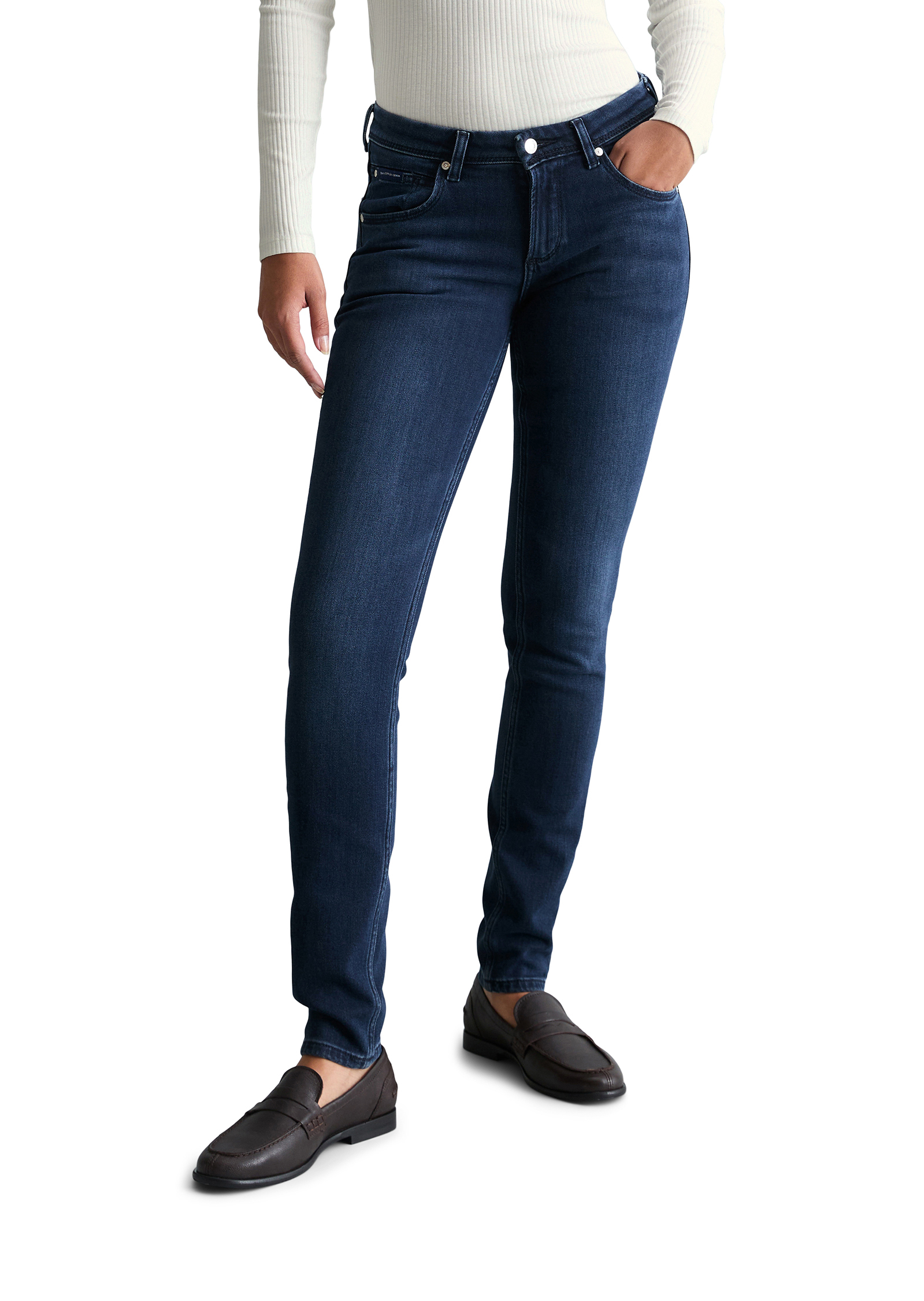 Jeans modèle Alva slim en mélange de coton organique et de lyocell, MARC O’POLO DENIM
