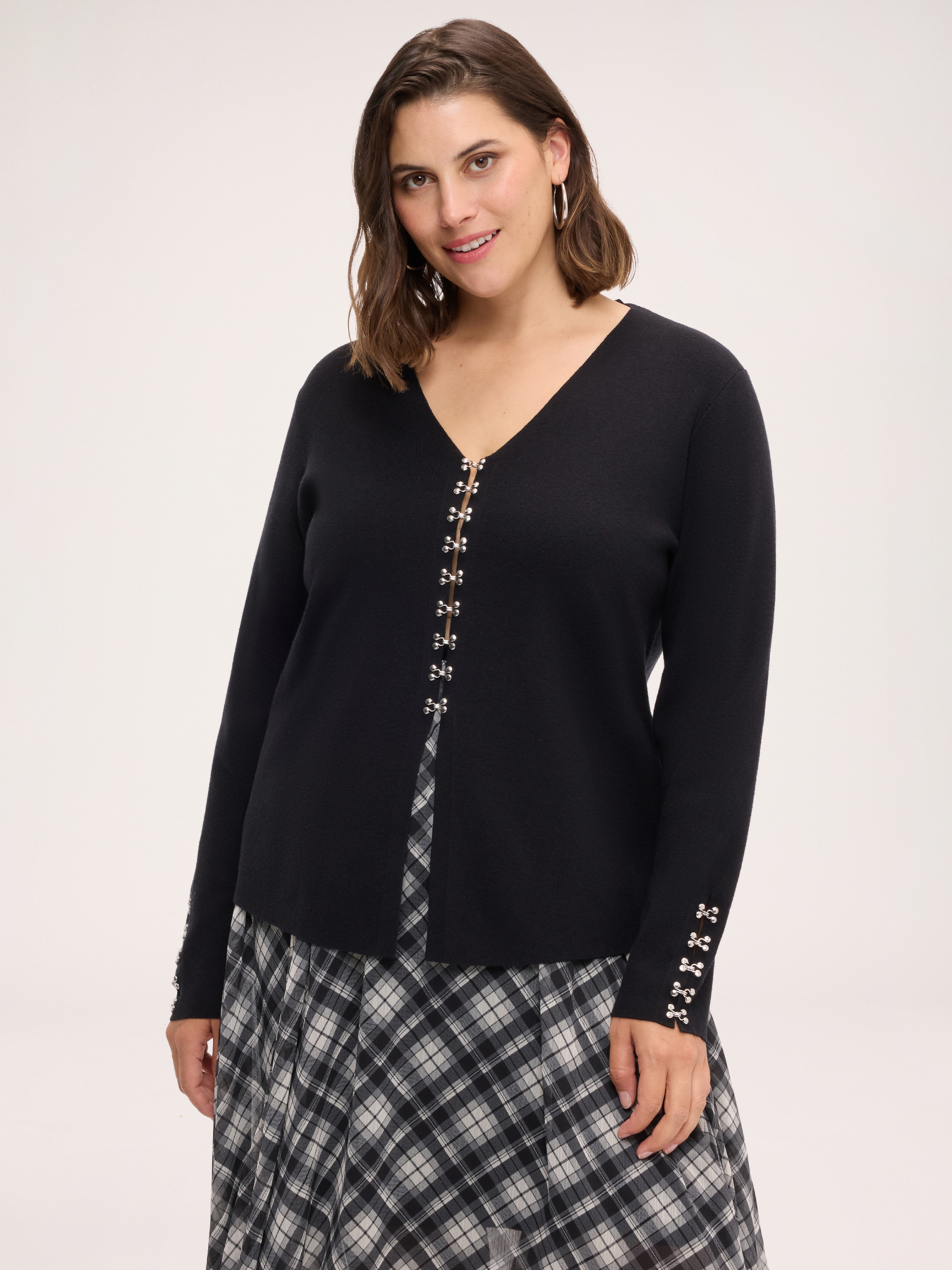Cardigan avec applications métalliques, FIORELLA RUBINO