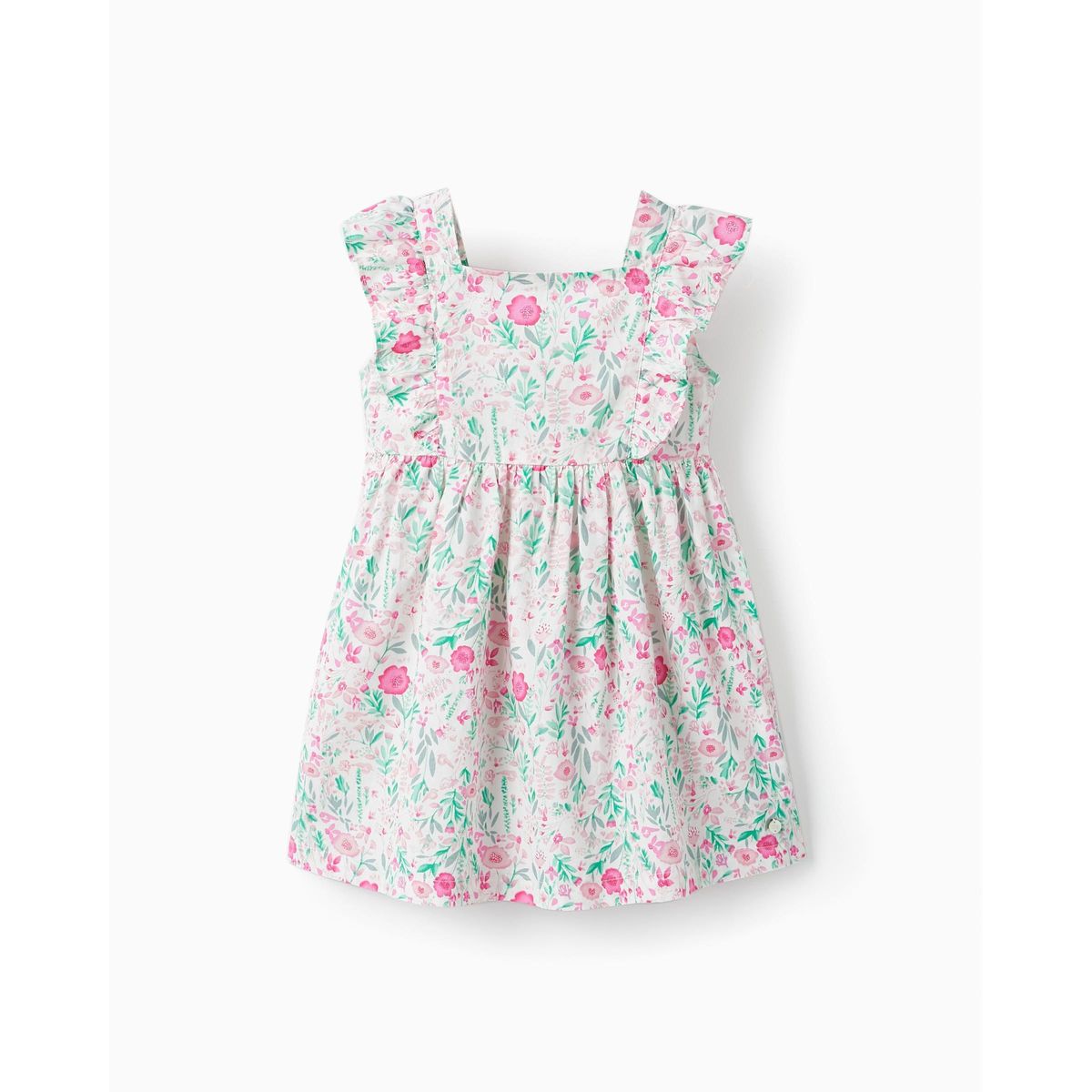 Robe en coton fleurs pour b b fille manches courtes LETS PARTY