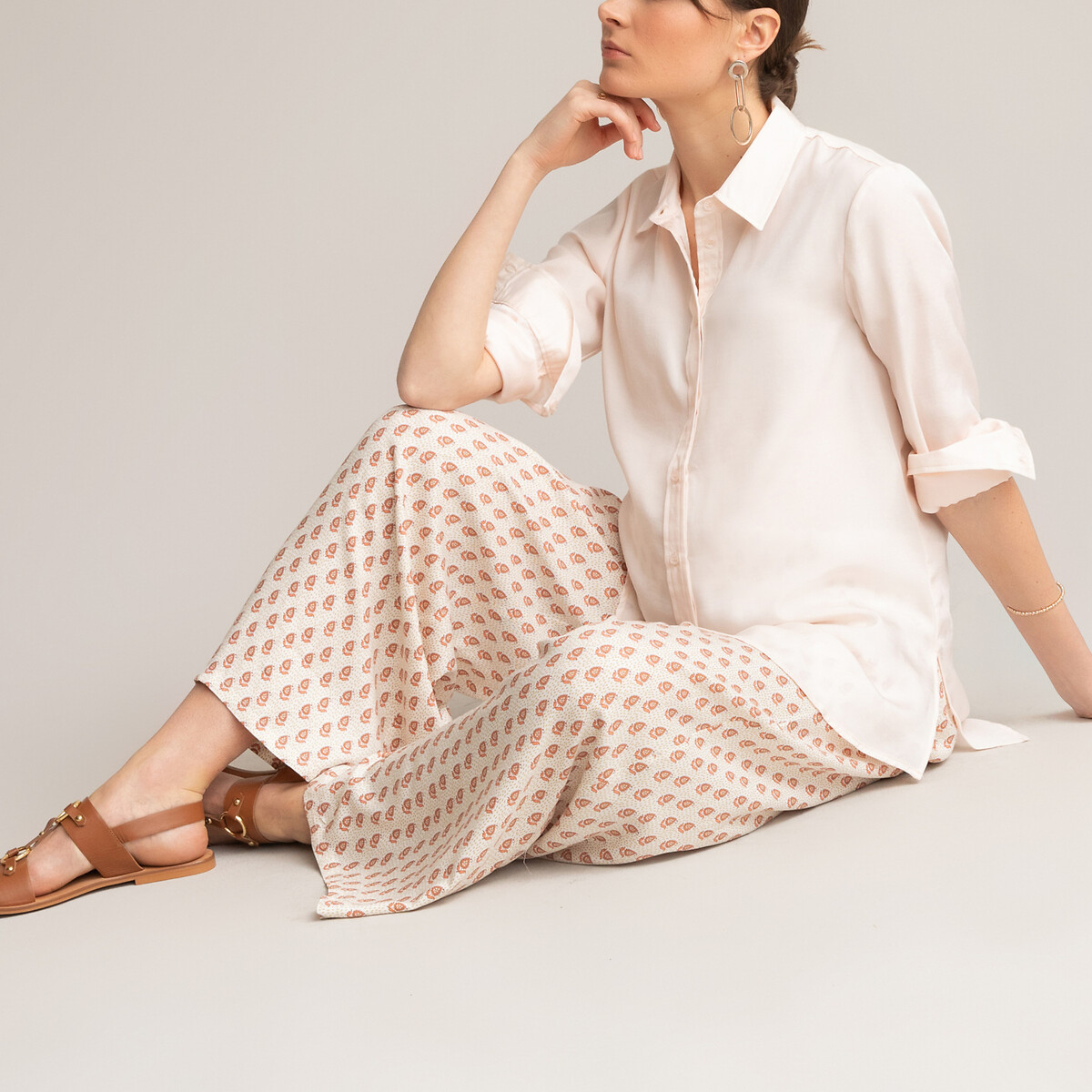 Pantaloni premaman larghi e fluidi fantasia fantasia La Redoute Collections  | La Redoute