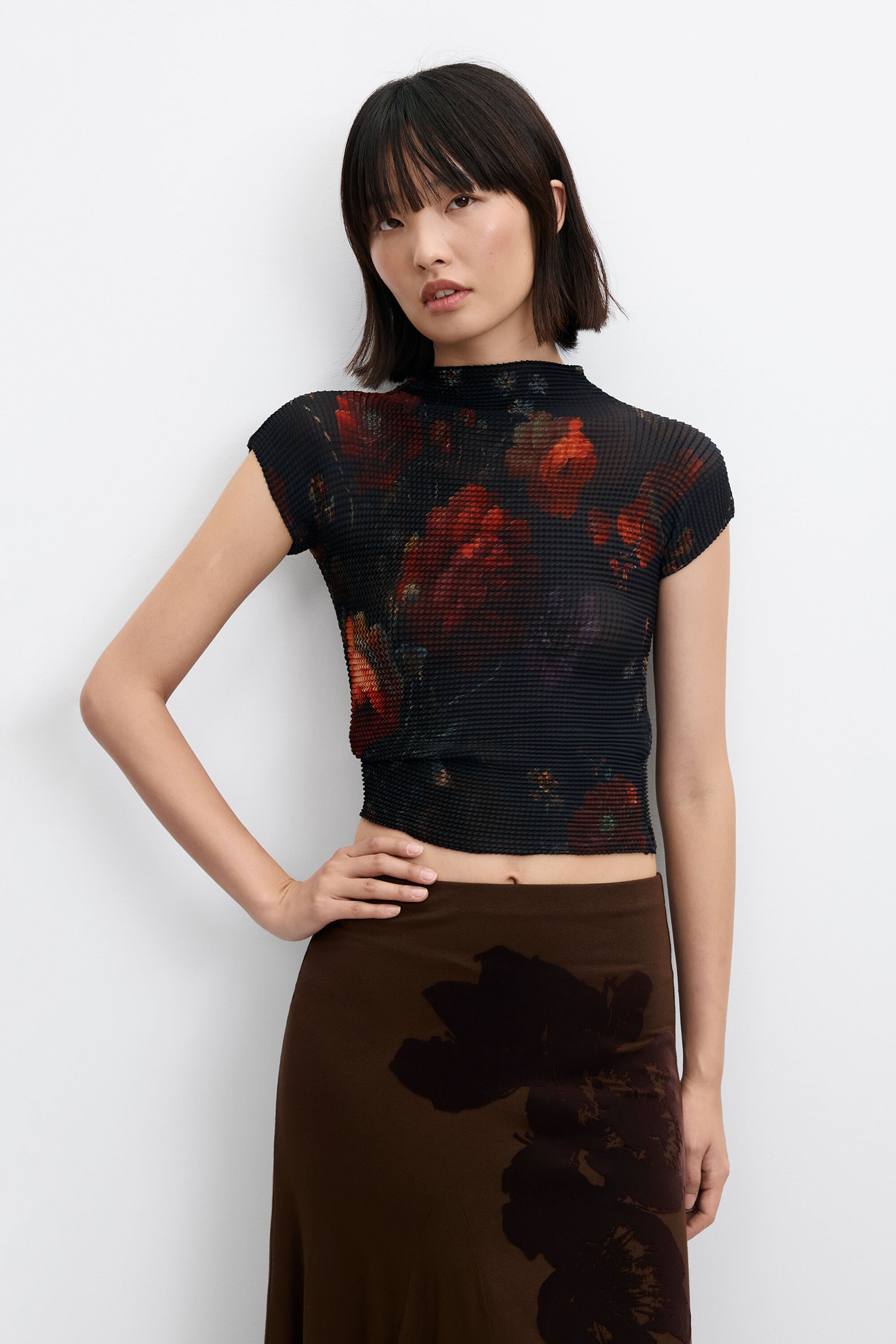 blouse à imprimé fleuri, DESIGUAL