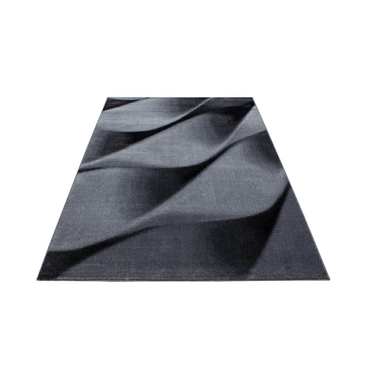tapis contemporain effet courbe noghar