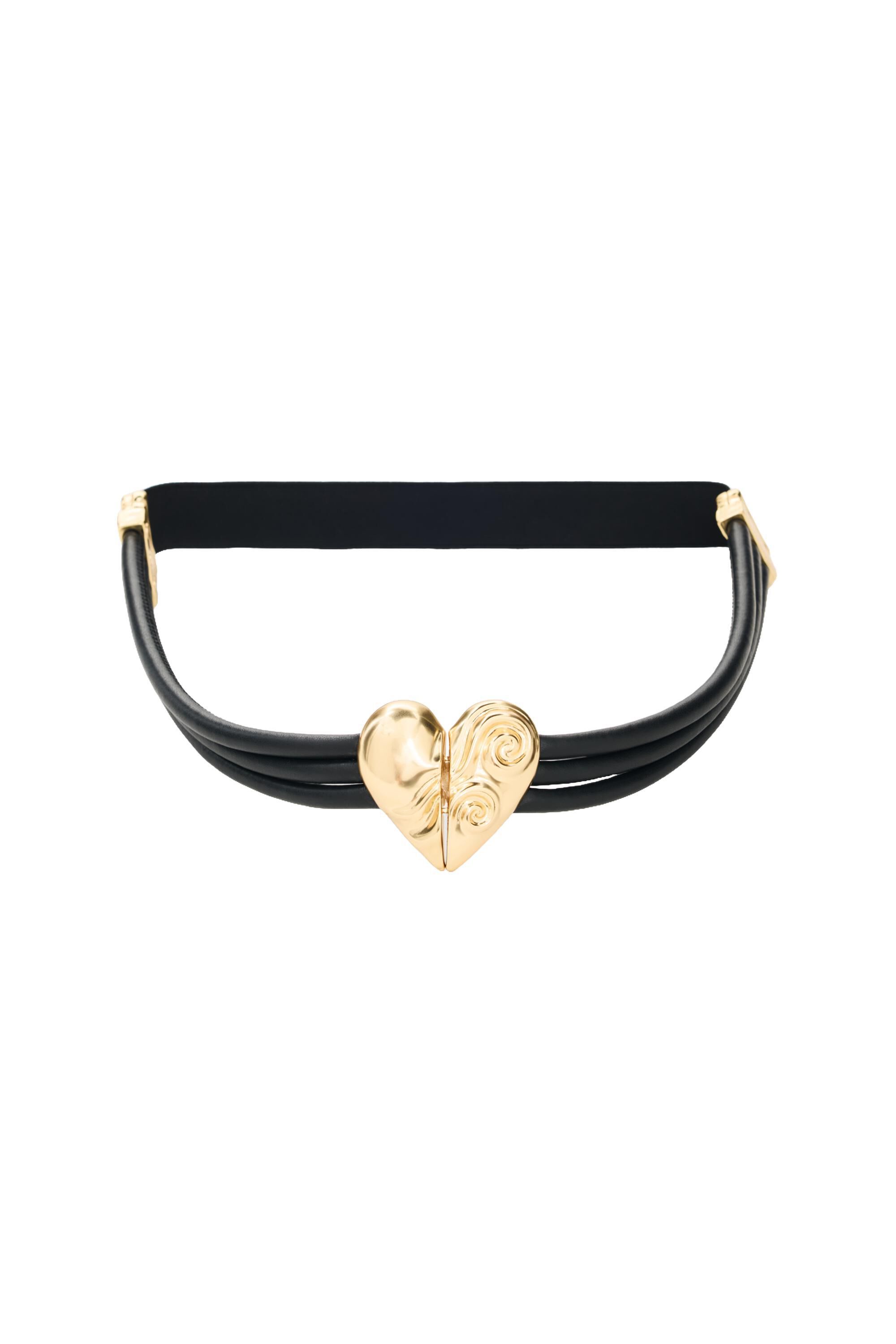 Ceinture triple lacets en cuir, DESIGUAL