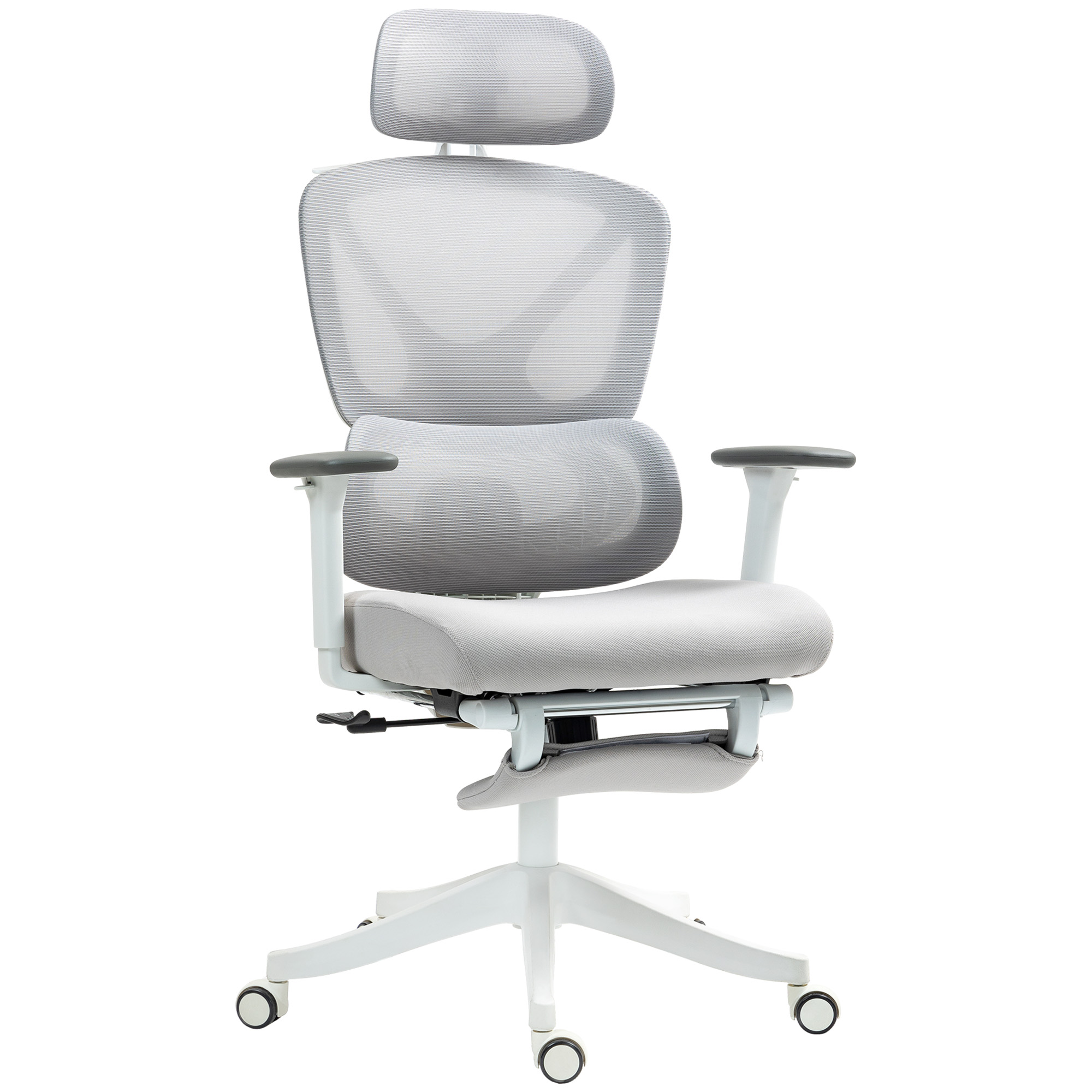 Chaise de bureau Maille (100% polyester) Gris, HOMCOM