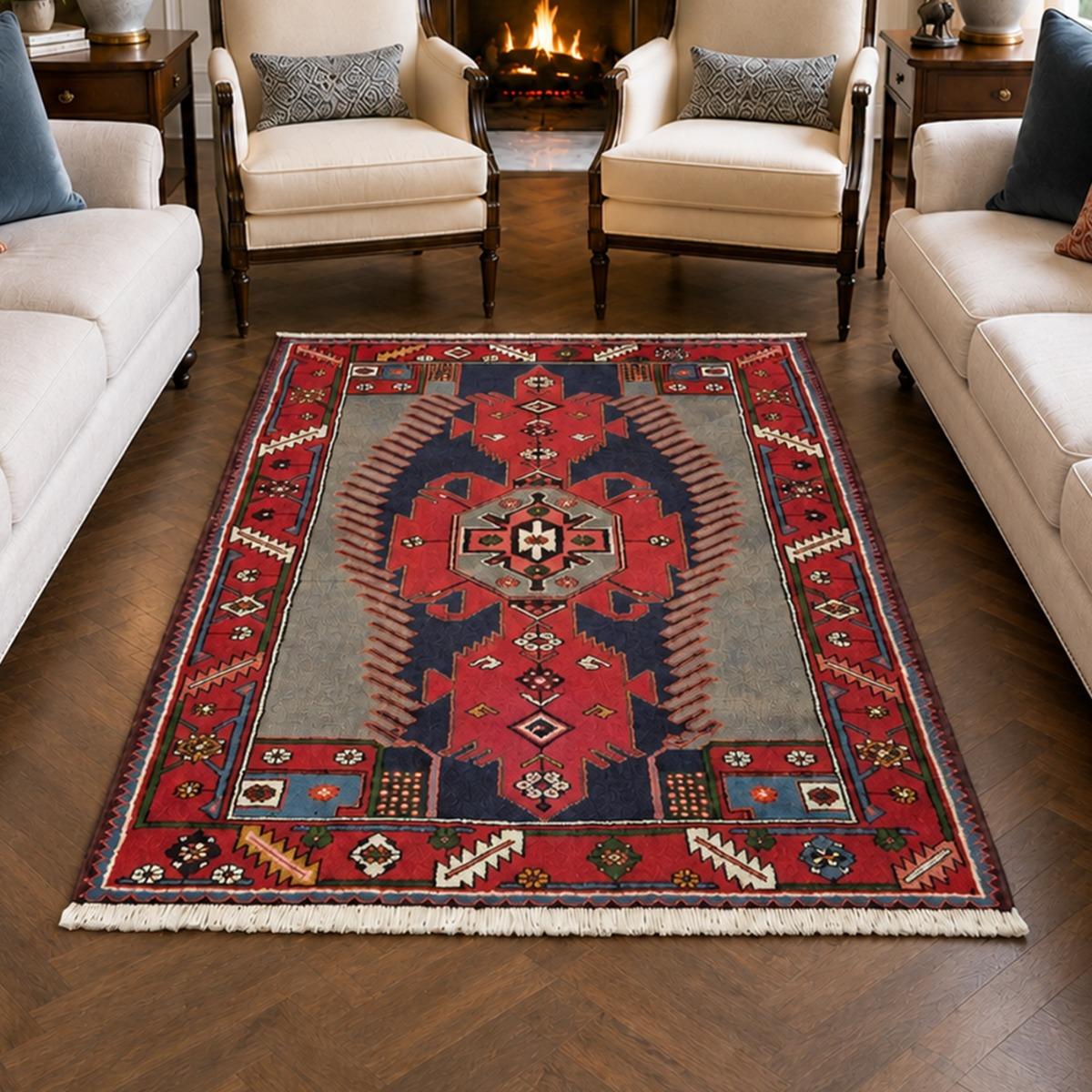 Tapis d'orient oriental, noué main en laine, HAMADAN 46, UN AMOUR DE TAPIS