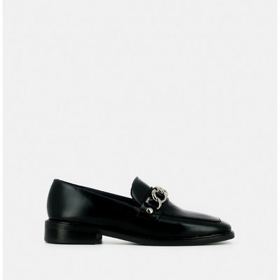 Dionette Leather Loafers with Square Toe JONAK