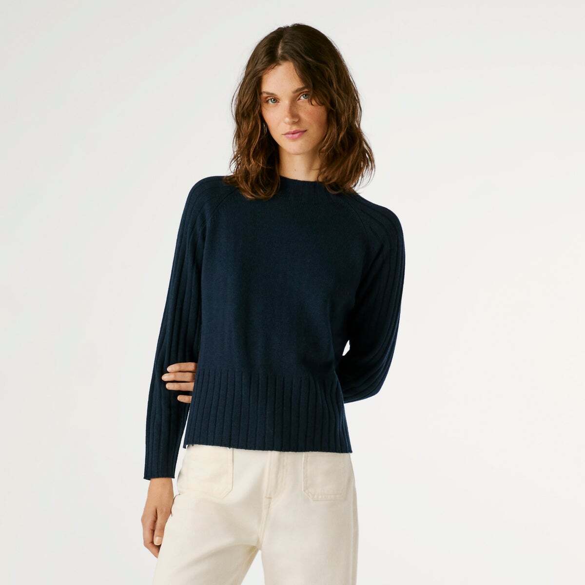 Pull À Col Côtelé En Maille, PEPE JEANS