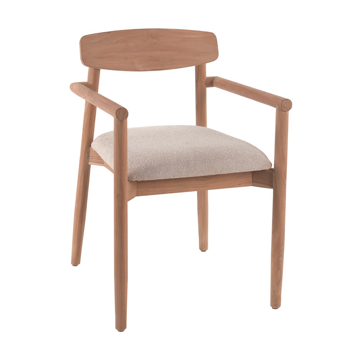 Chaise de jardin avec accoudoirs en teck, LEANDRO, GESCOVA
