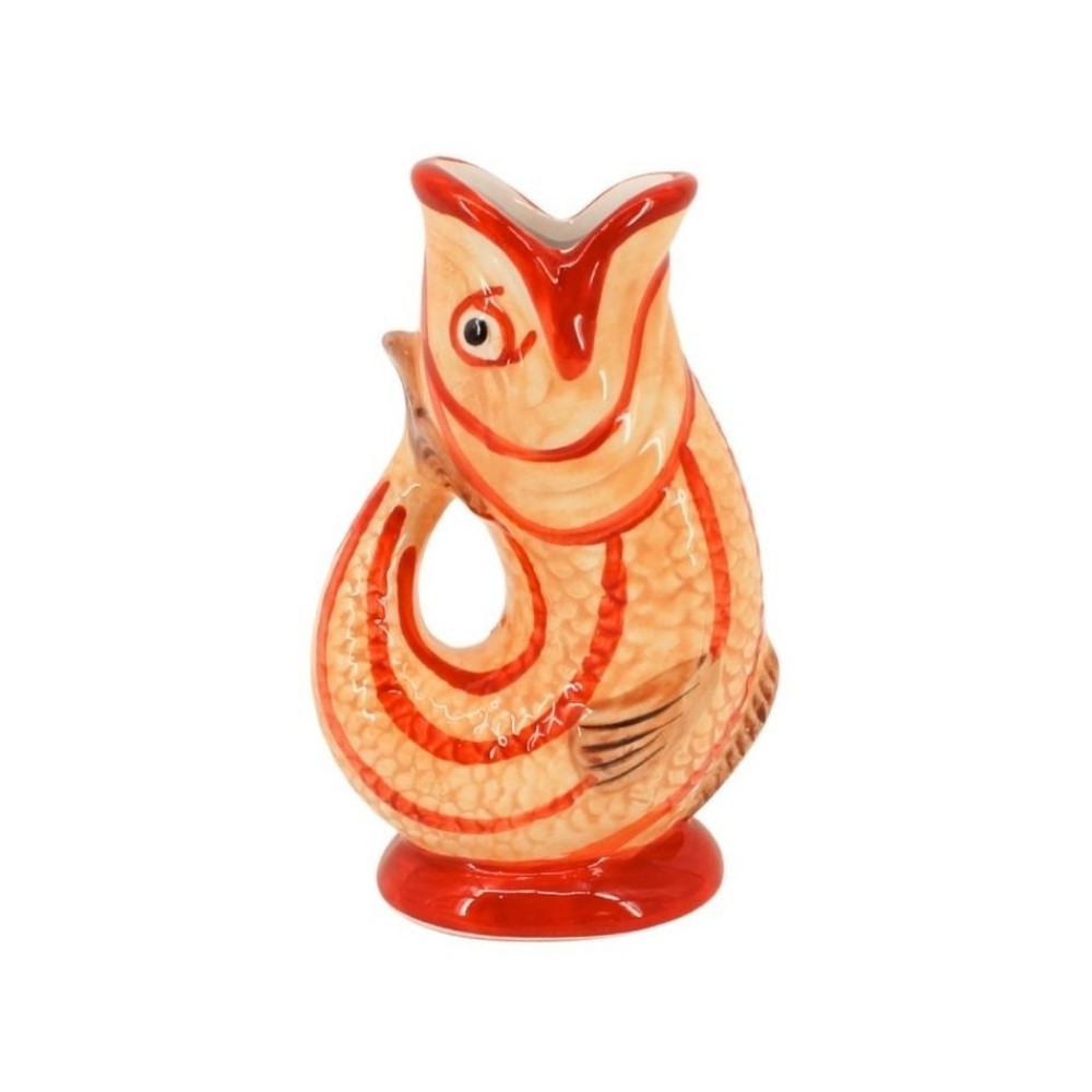 Vase forme poisson en dolomite, H17cm, KERSTEN