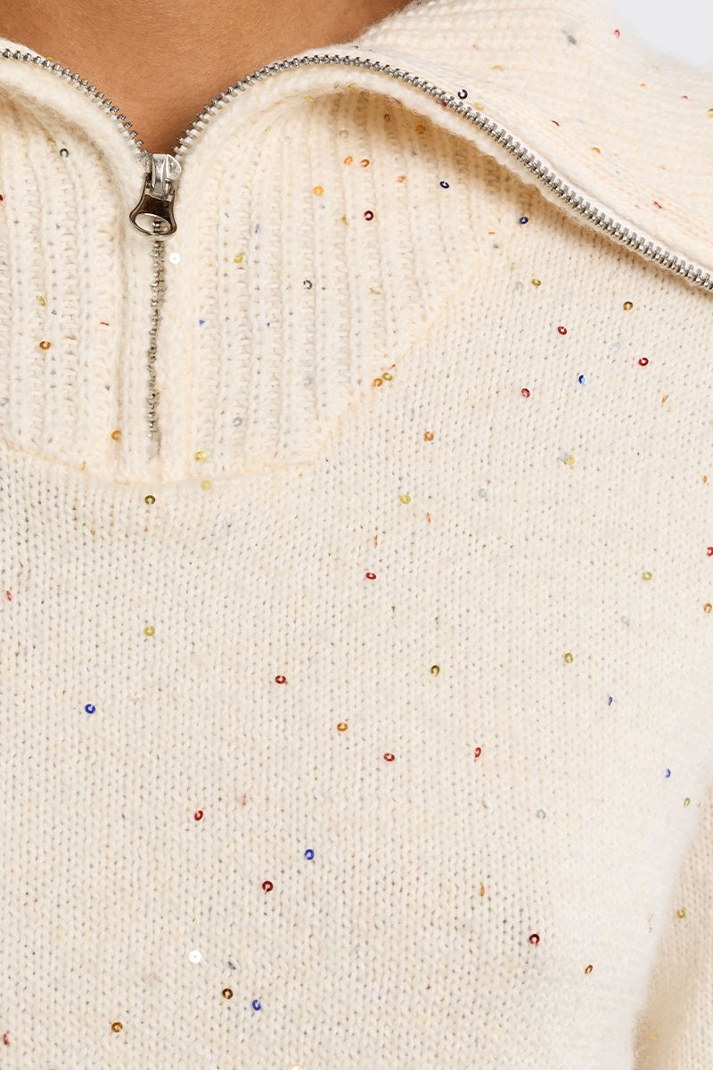 Pull col camionneur à sequins, LILI SIDONIO