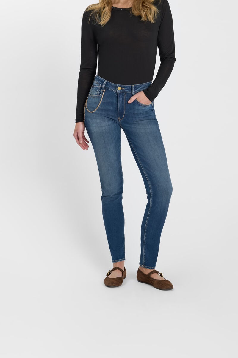 Jeans push-up slim taille haute PULP, longueur 34, LE TEMPS DES CERISES