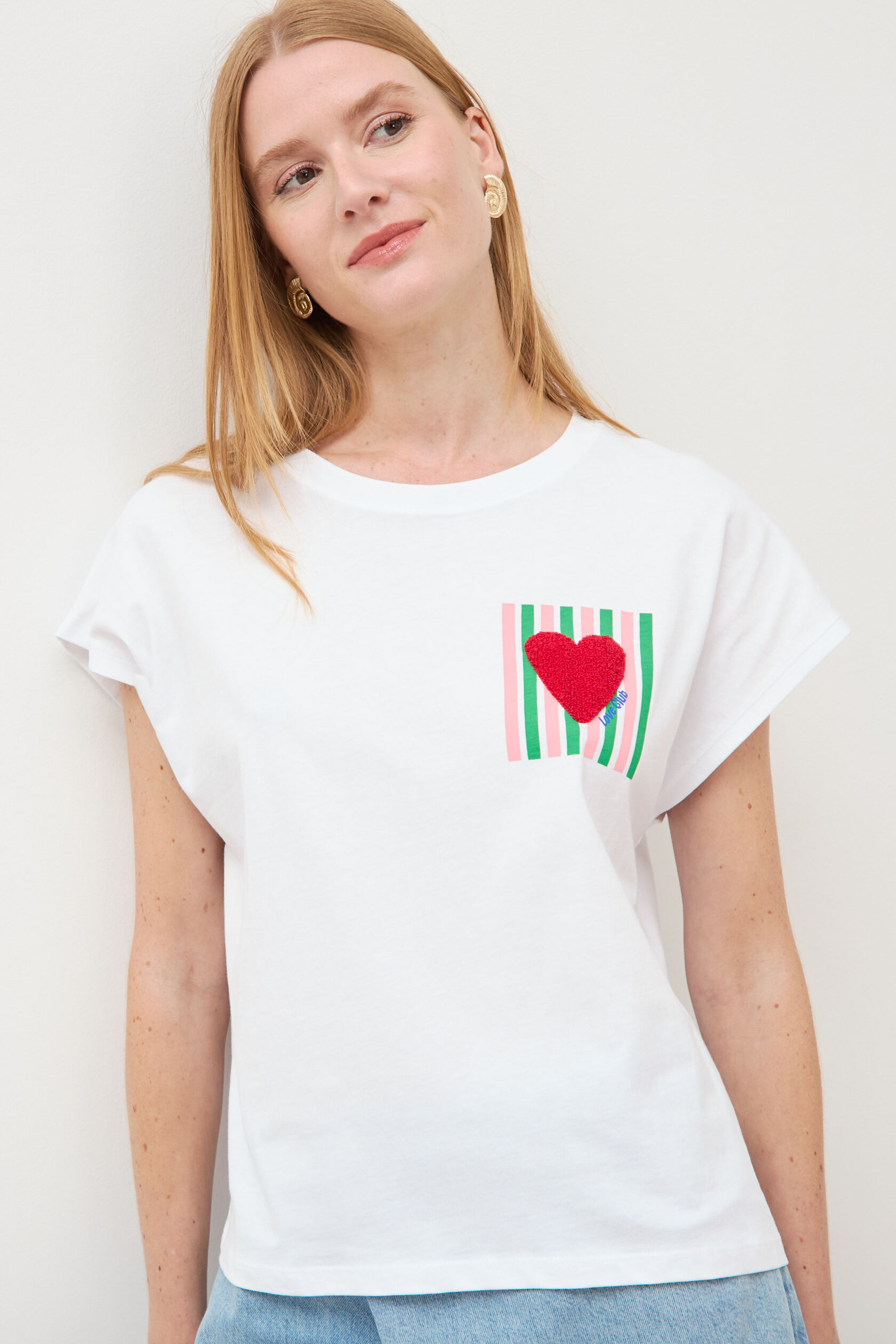T-shirt droit col rond manches courtes, BONOBO