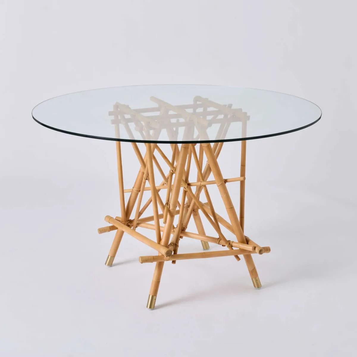 Table ronde en rotin MIKADO, KOK