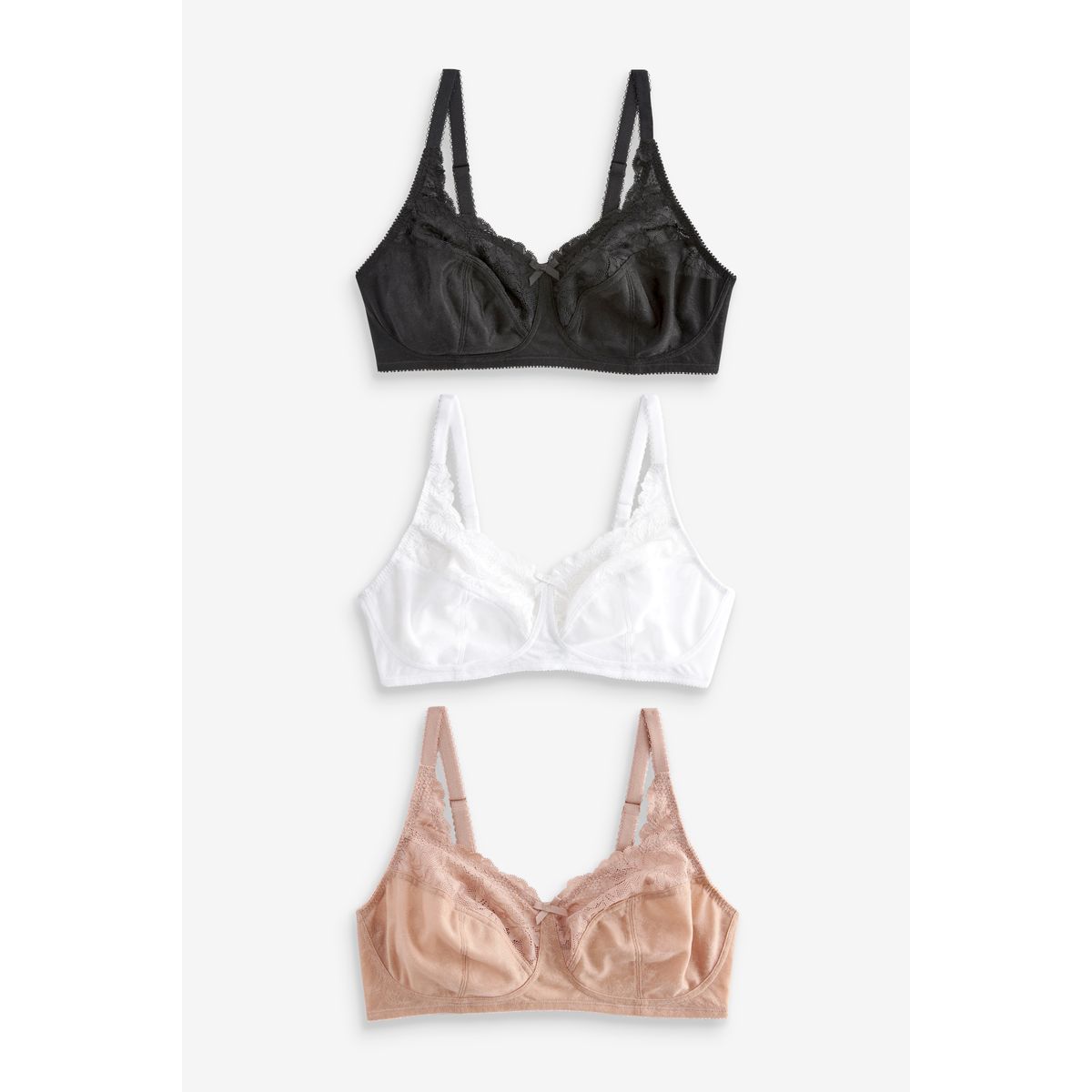 Soutien-gorge en dentelle confort, lot de 3, NEXT