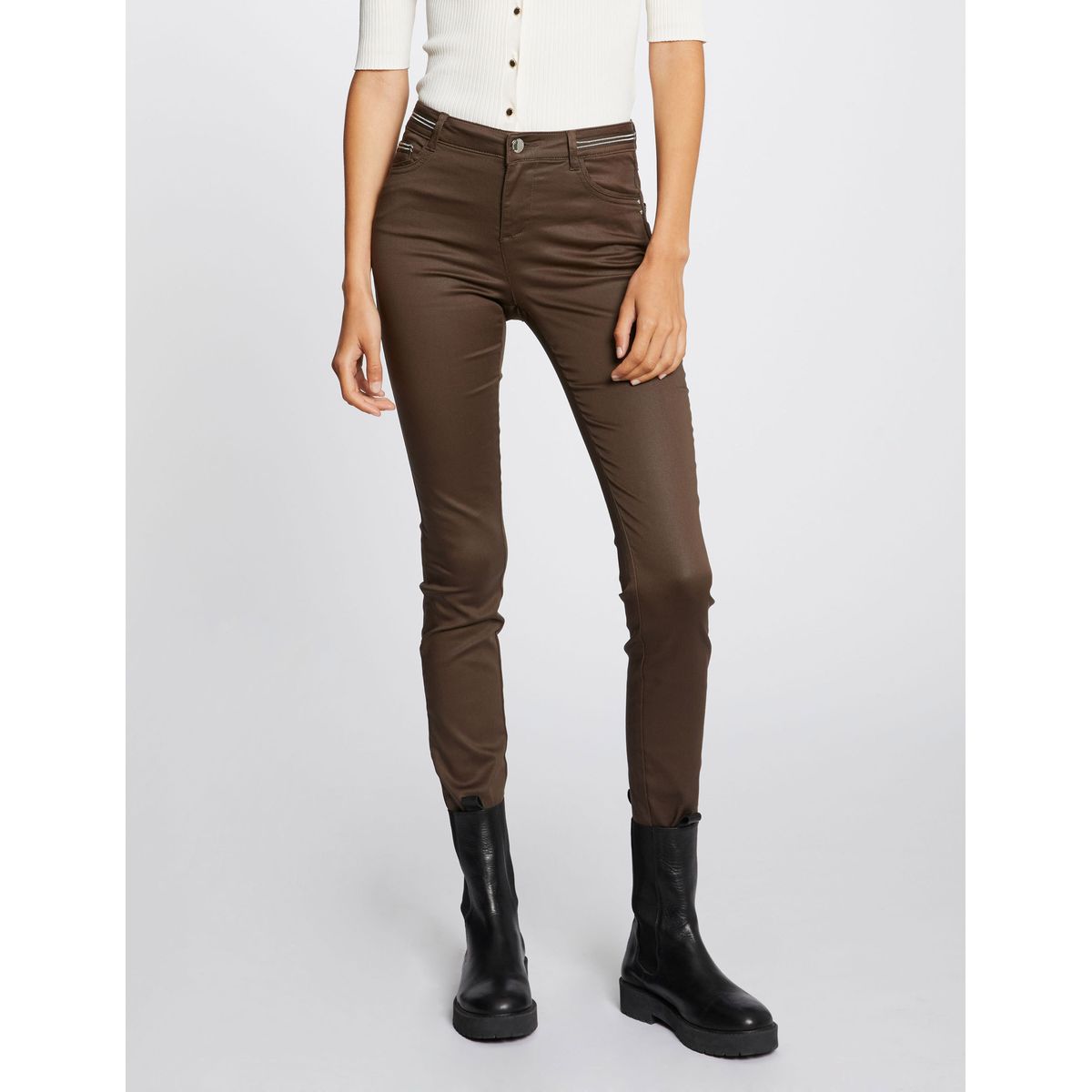 pantalon taupe femme