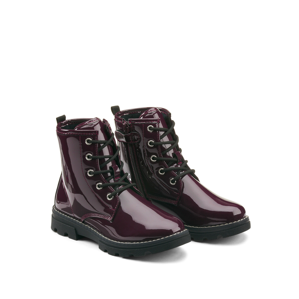 Burgundy patent ankle boots online