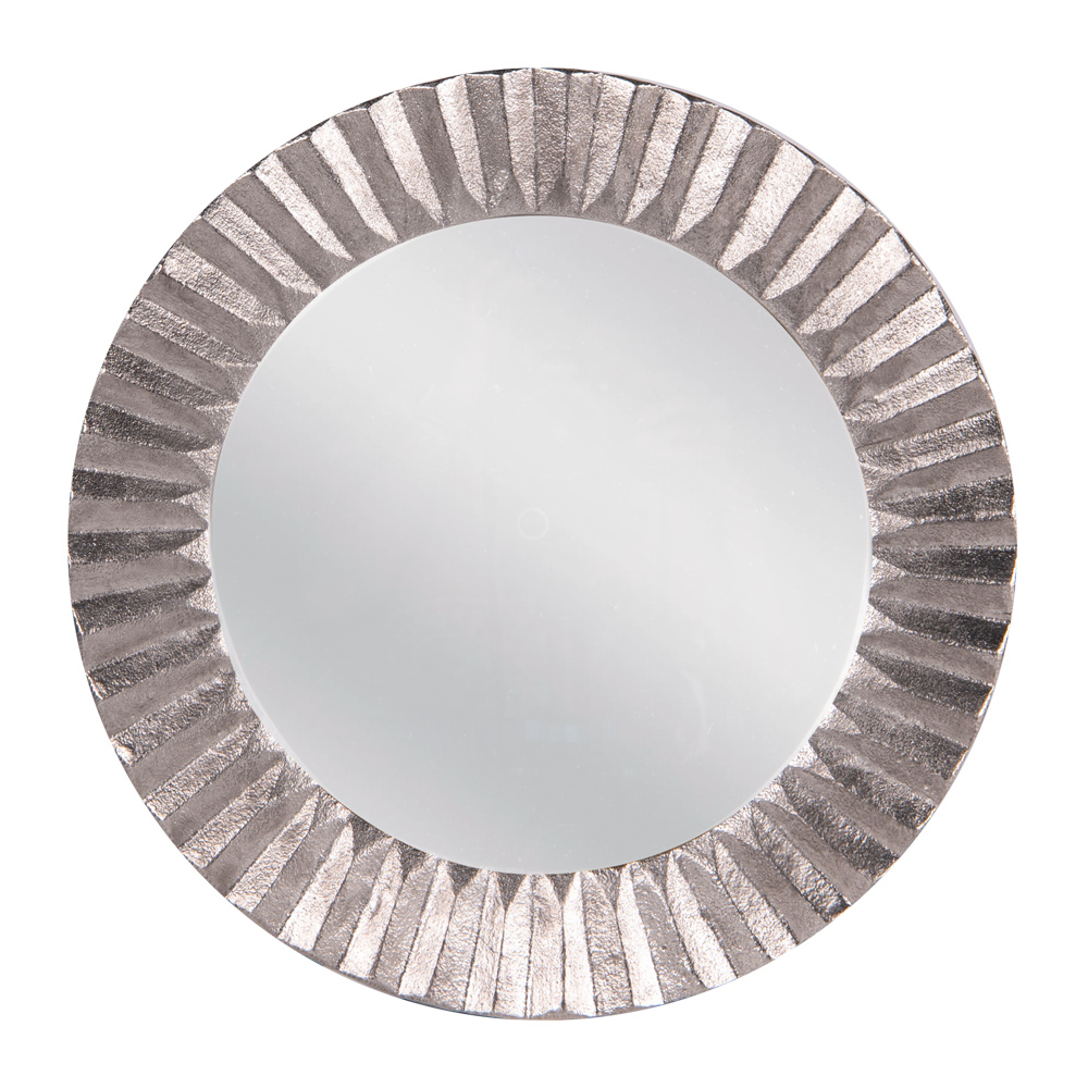 Miroir en fonte plissé argent 39, TABLE PASSION