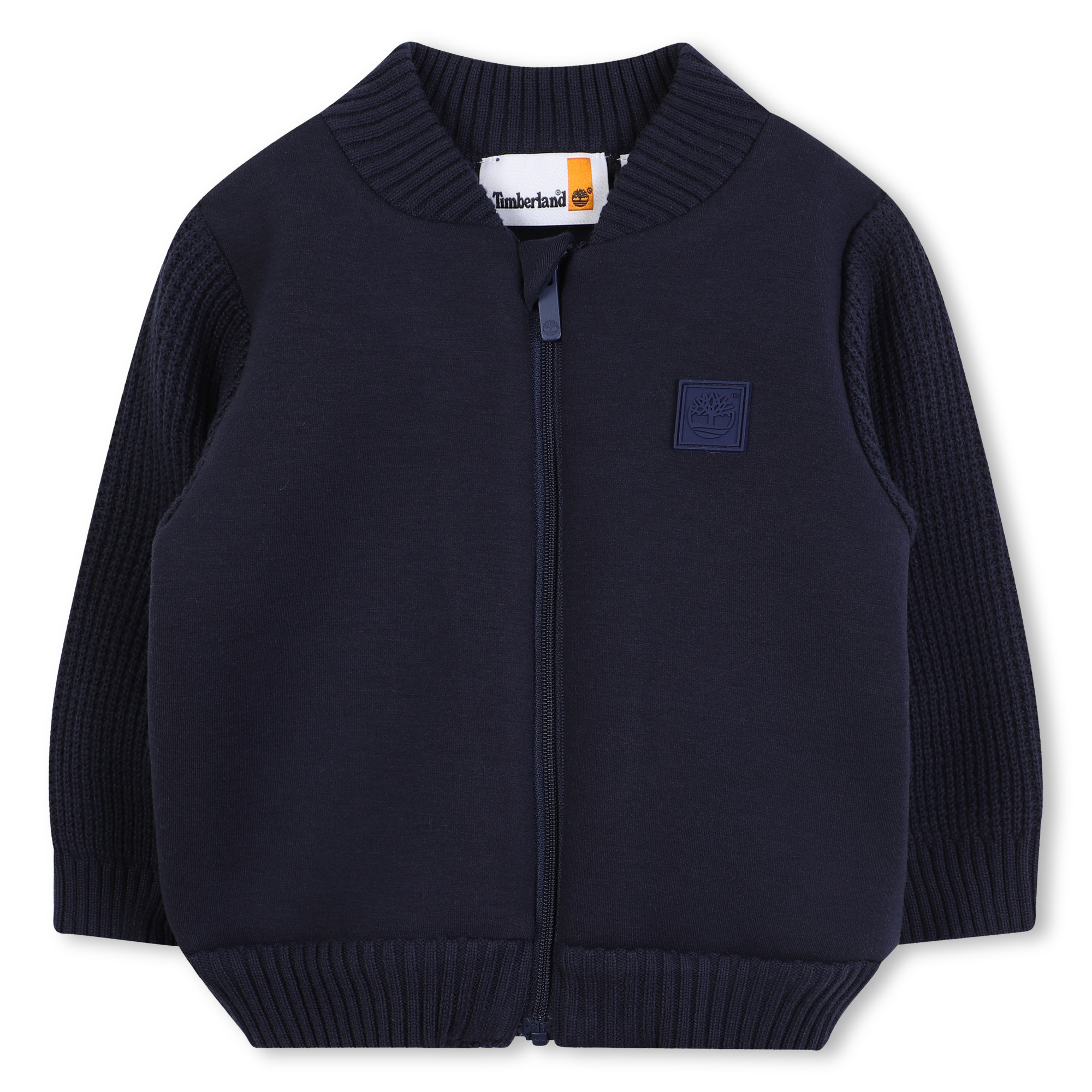 Cardigan avec fermeture éclair et manches contrastantes, TIMBERLAND