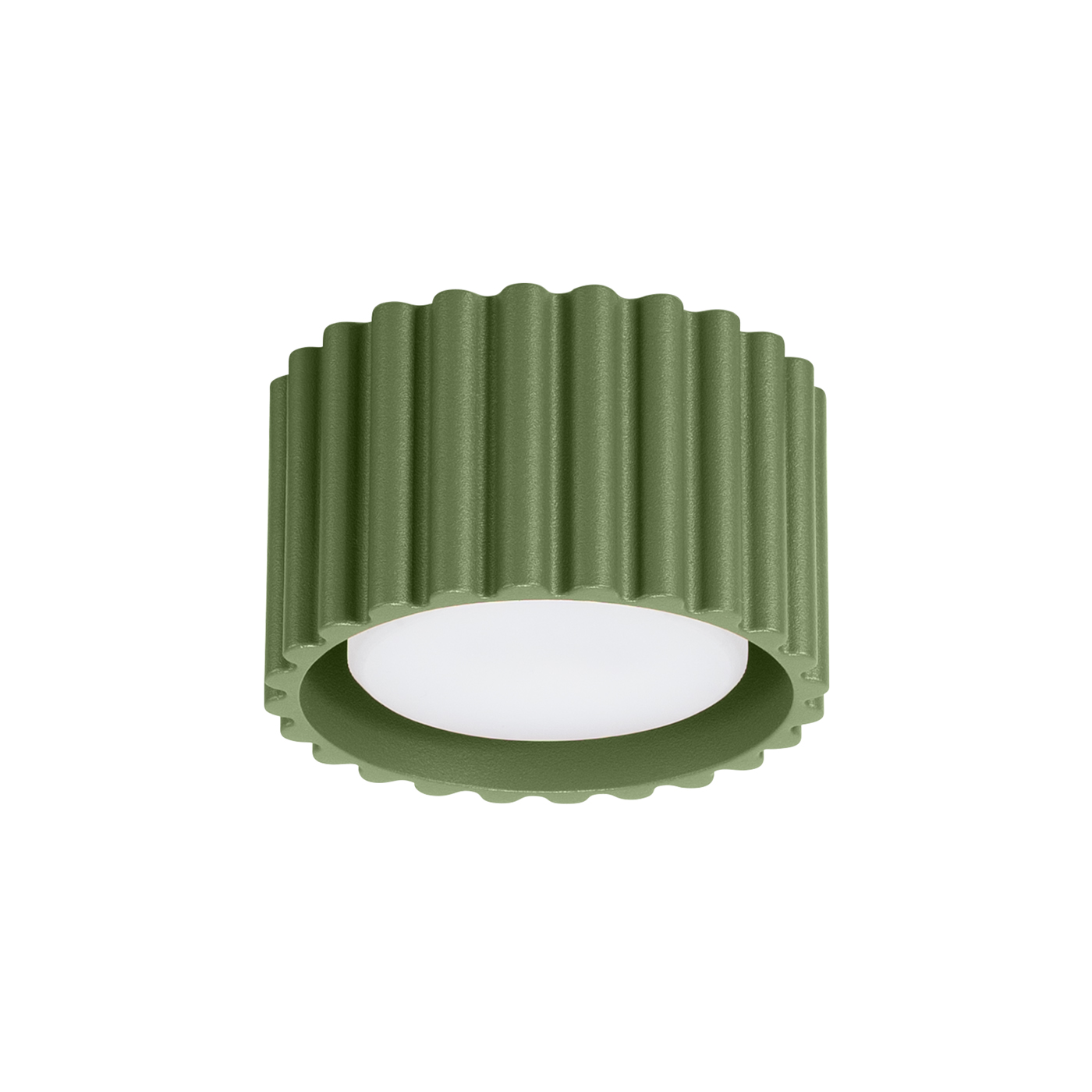 Plafonnier Aluminium Vert Olive Gx53 1 Aura, EDEN