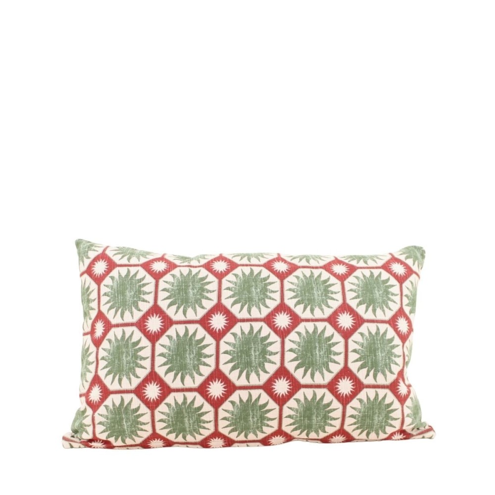 Coussin en coton imprimé soleil 30x50cm, ORNAMI