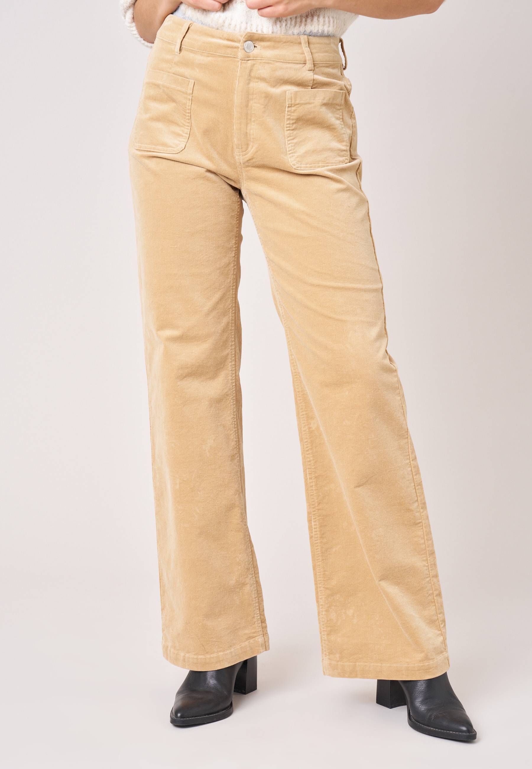 Pantalon bootcut femme en coton SAKARI, DEELUXE