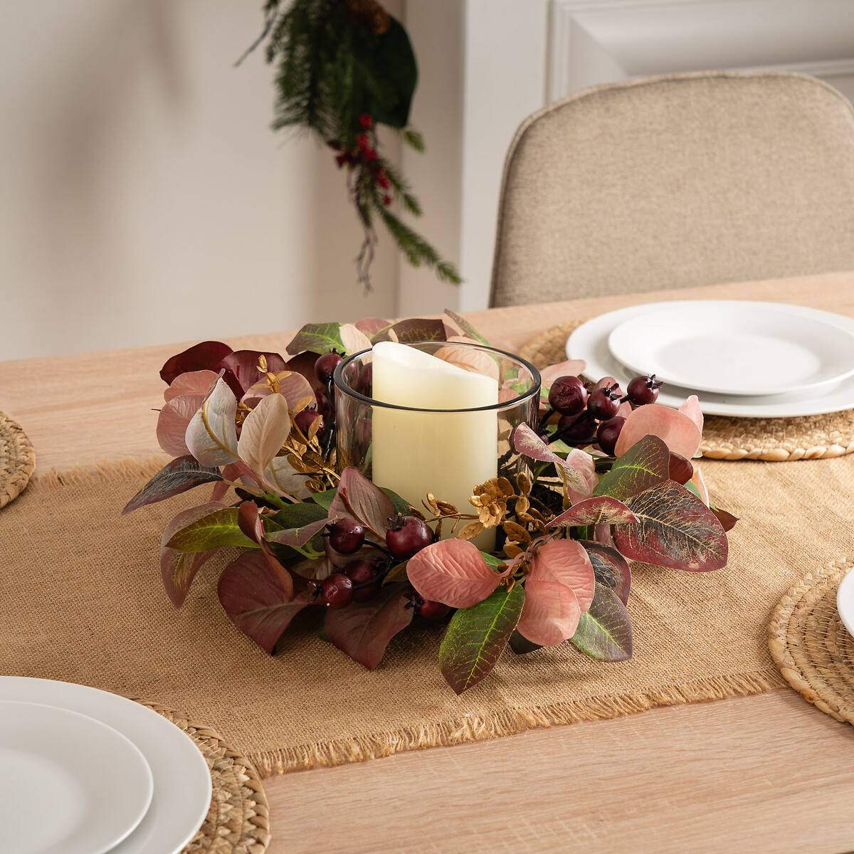 33cm Seasonal Foliage Candle Holder, SO'HOME