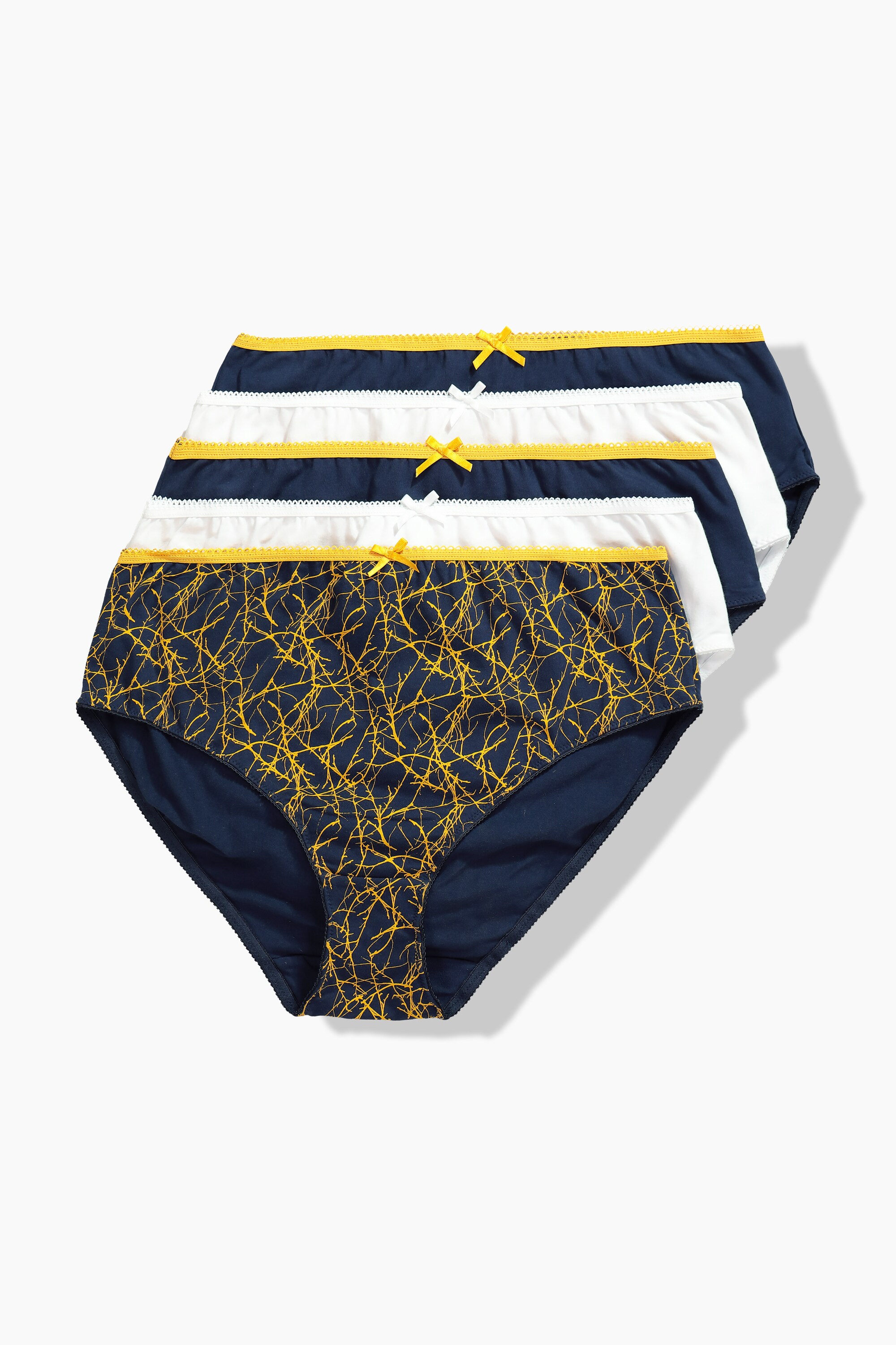 Lot de 5 culottes midi, motif / unies, ULLA POPKEN