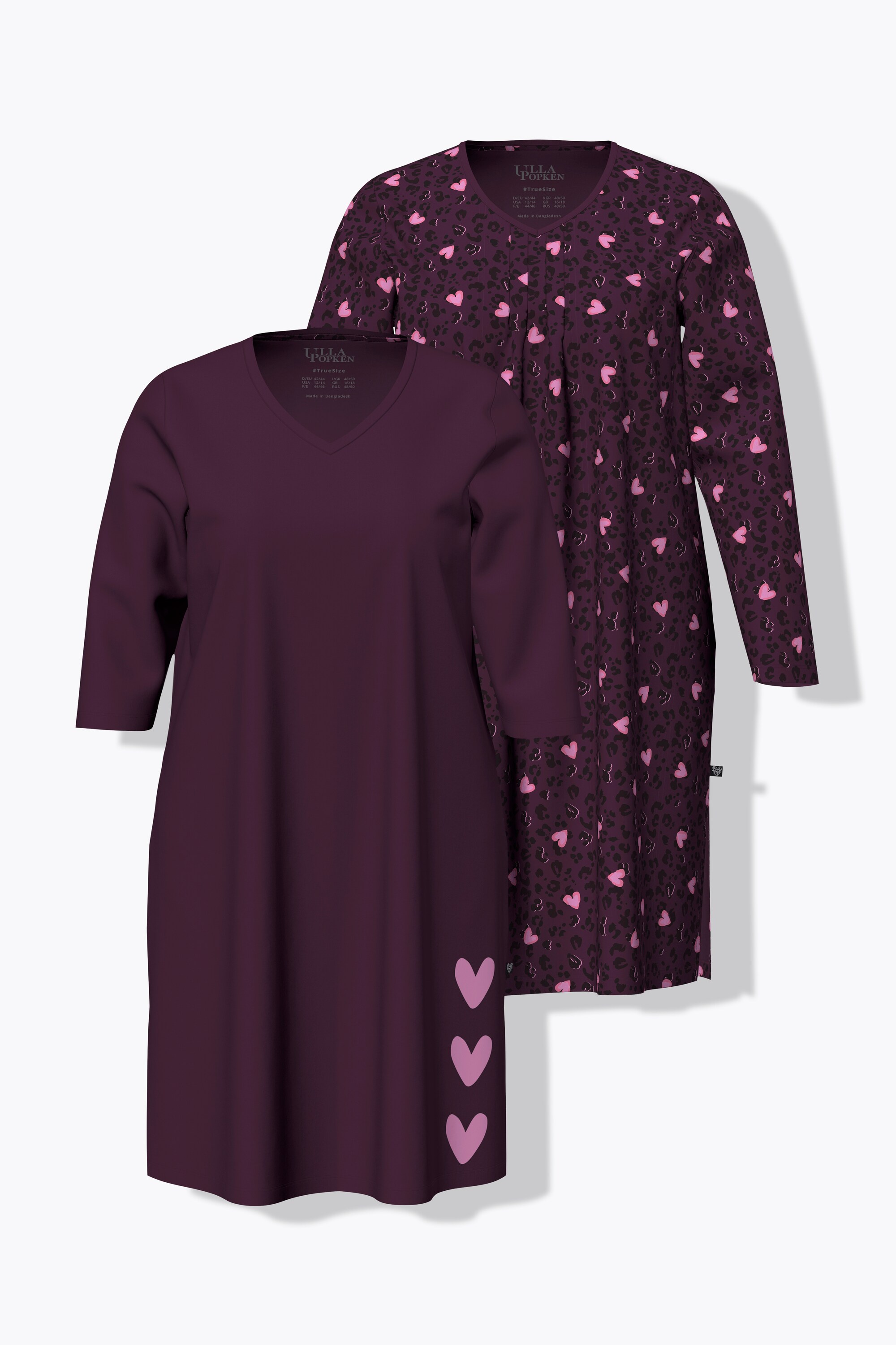 Lot de grands T-shirts avec motif cœurs, ULLA POPKEN